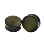 Diablo Organics Diablo Organics Double Flared Rainbow Obsidian Plugs
