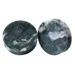 Diablo Organics Diablo Organics Double Flared Moss Agate Plugs