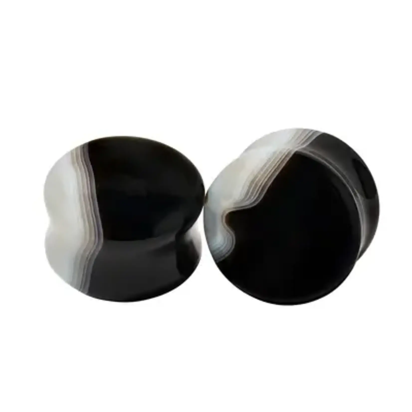Diablo Organics Diablo Organics double flared Banded Agate plugs