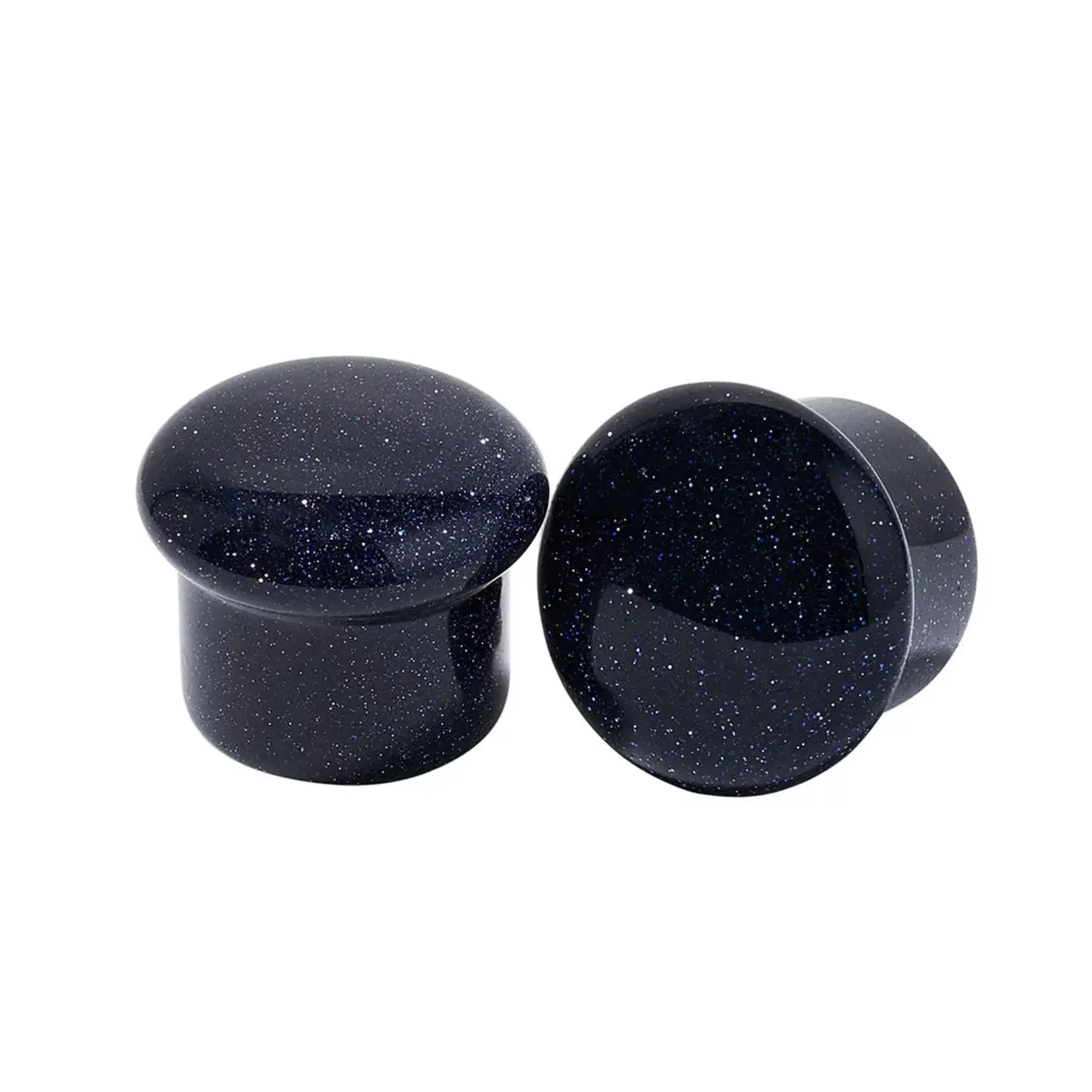 Diablo Organics Diablo Organics Single Flared Blue Goldstone Plug