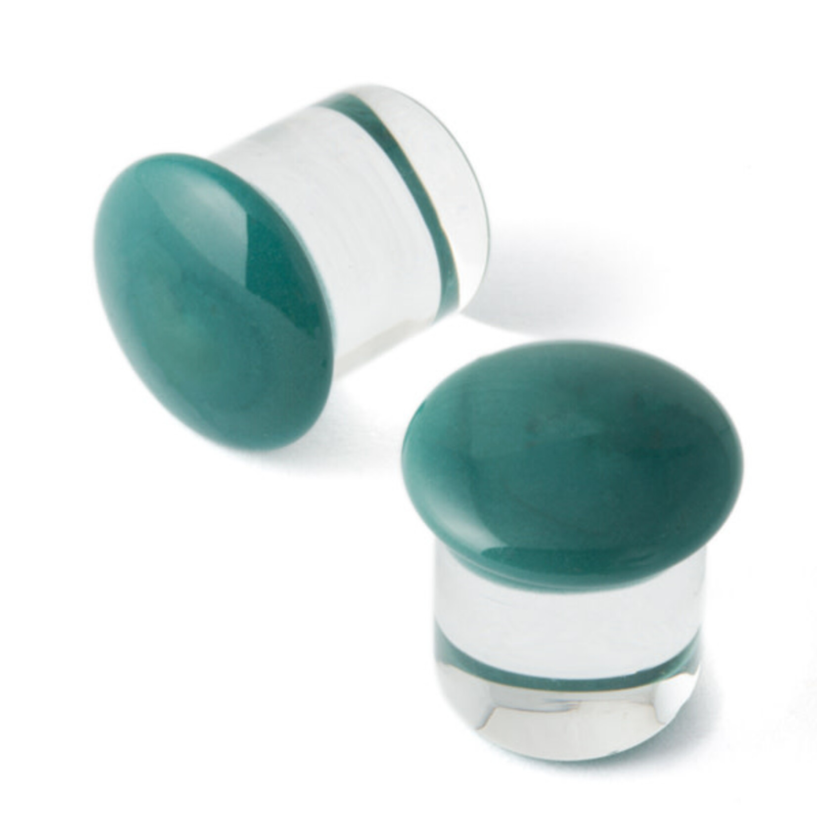 Gorilla Glass Gorilla Glass single flare Aqua color front plugs