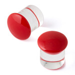 Gorilla Glass Gorilla Glass Single Flare Red Color Front Plugs