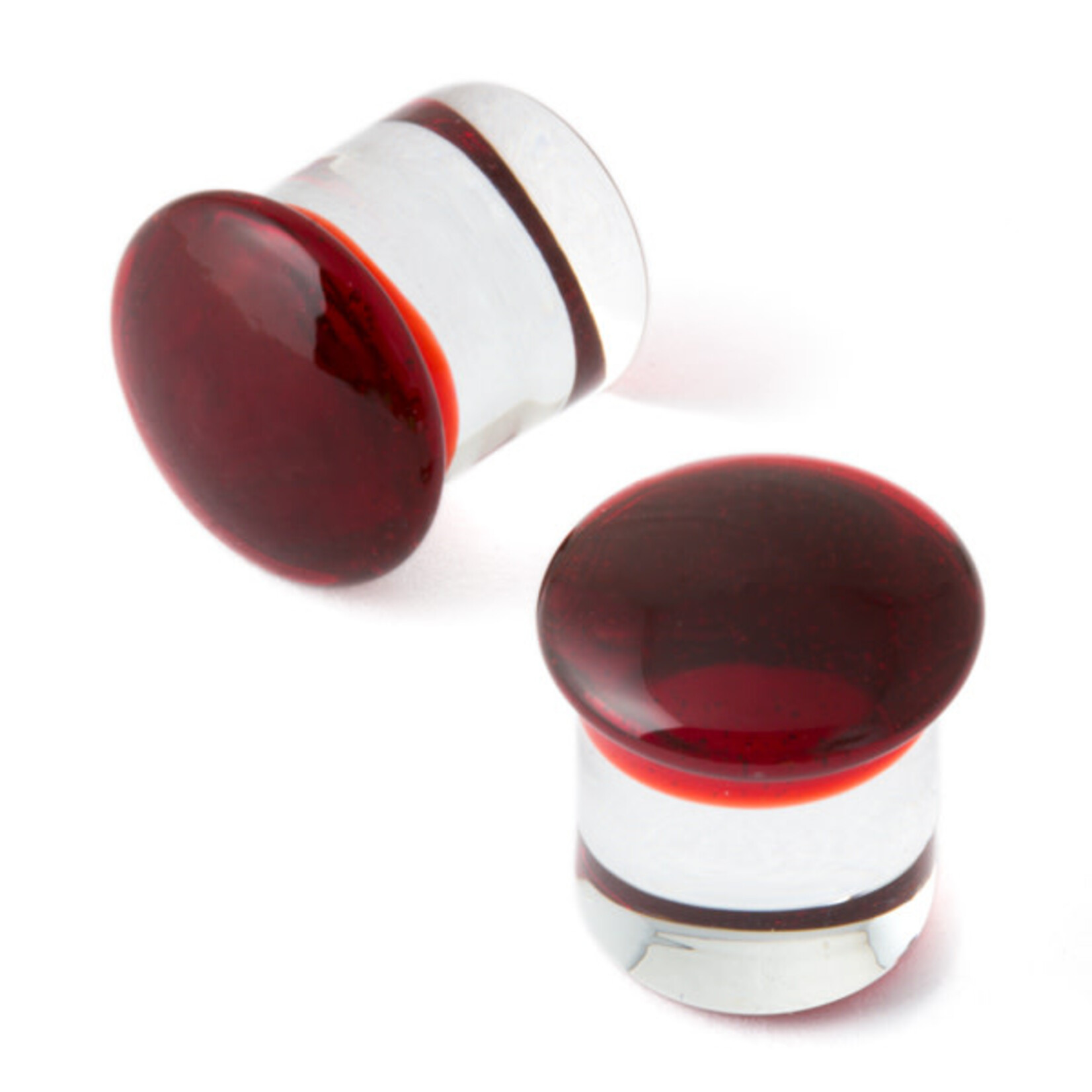 Gorilla Glass Gorilla Glass single flare Ruby color front plugs