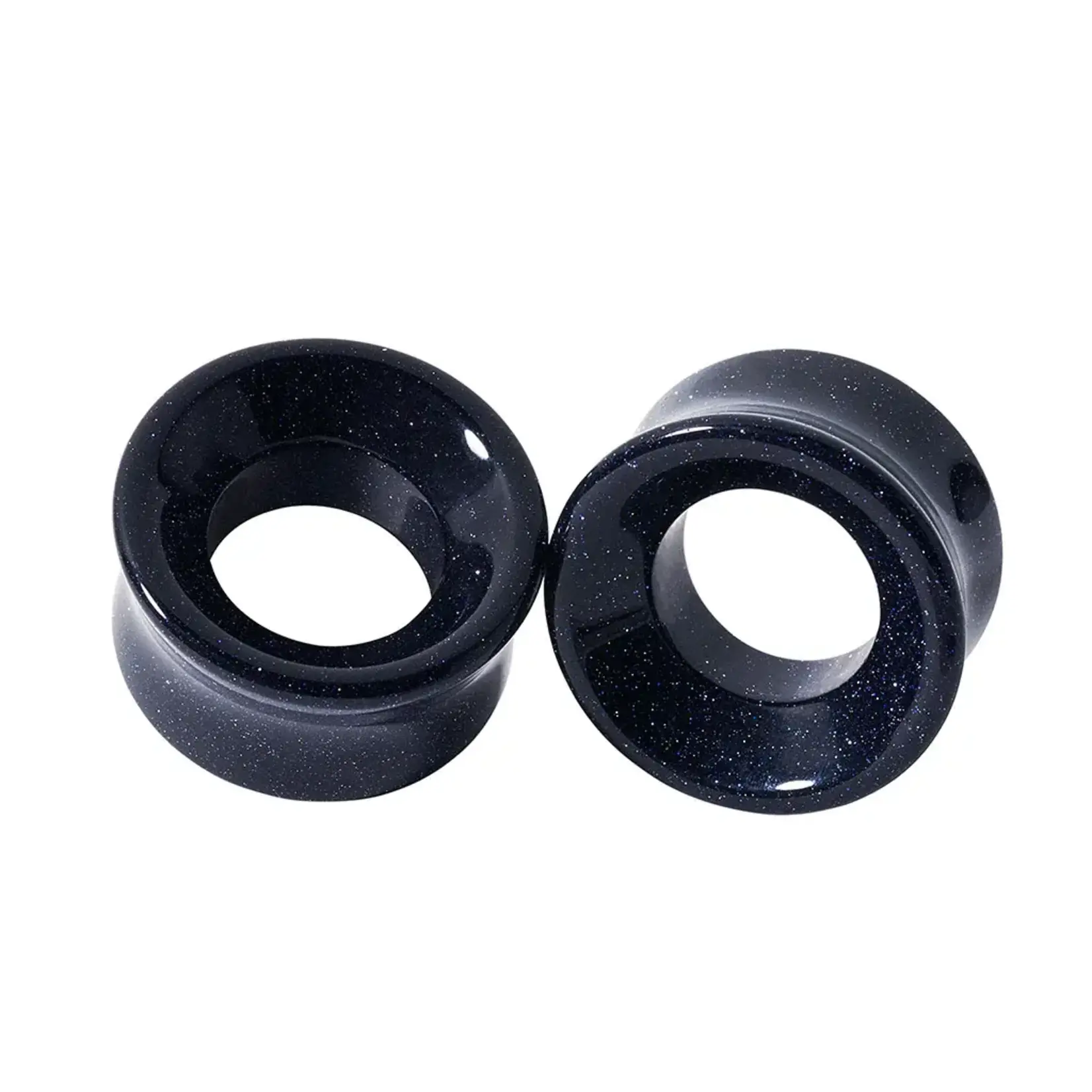 Diablo Organics Diablo Organics Double Flared Blue Goldstone Eyelets