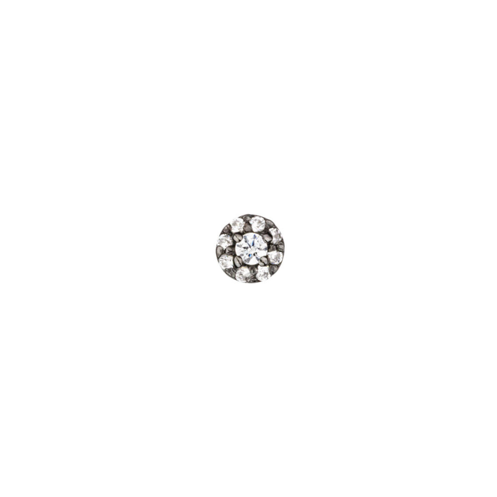 BVLA BVLA black rhodium 3.5 "Altura" threaded end with 8x .08 CZ and 1.5 CZ center