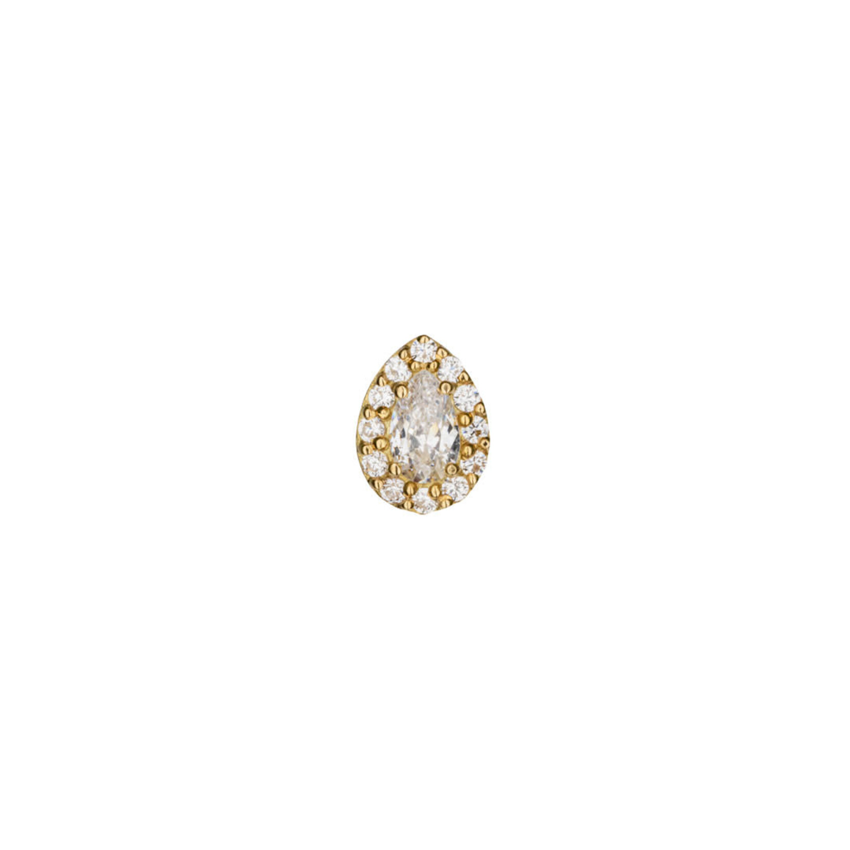 BVLA BVLA "Pear Altura" threaded end with 12x 1.0 CZ and 1x 4x2.5 CZ pear