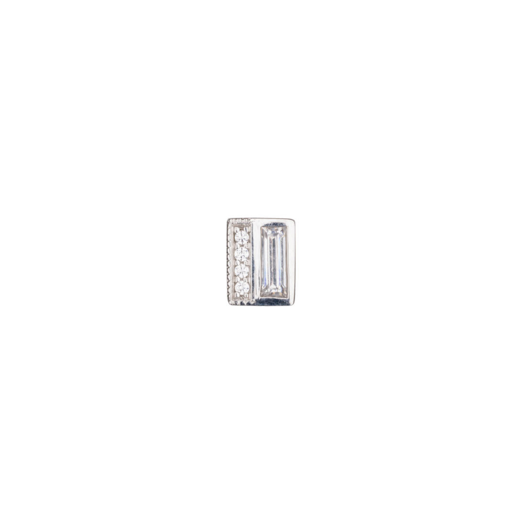 BVLA 16g BVLA "Endymion Baguette" threaded end with 3x 1.0 CZ & 4x2 CZ baguette