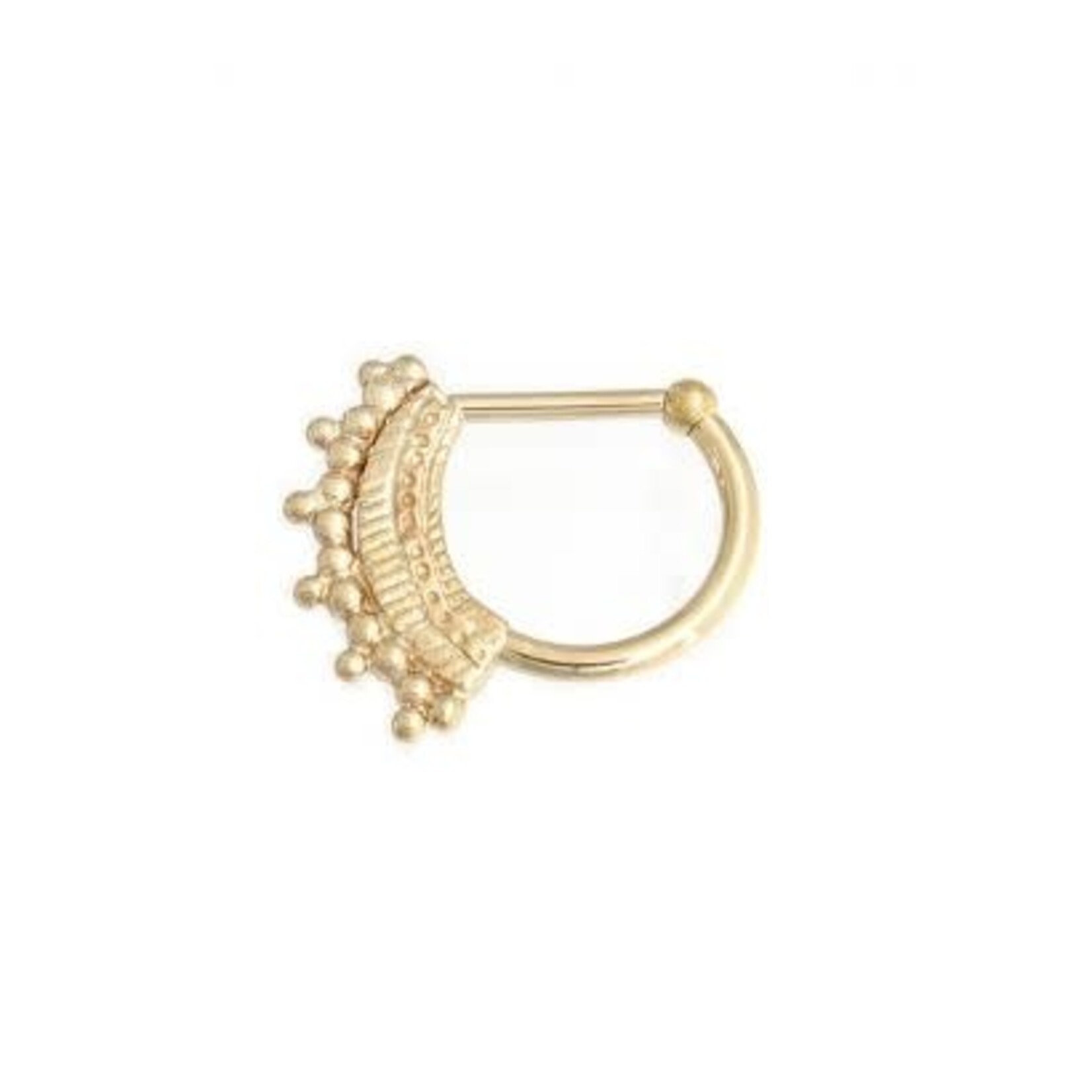 BVLA BVLA 18g "Bethra" Nostril Ring with afghan plate