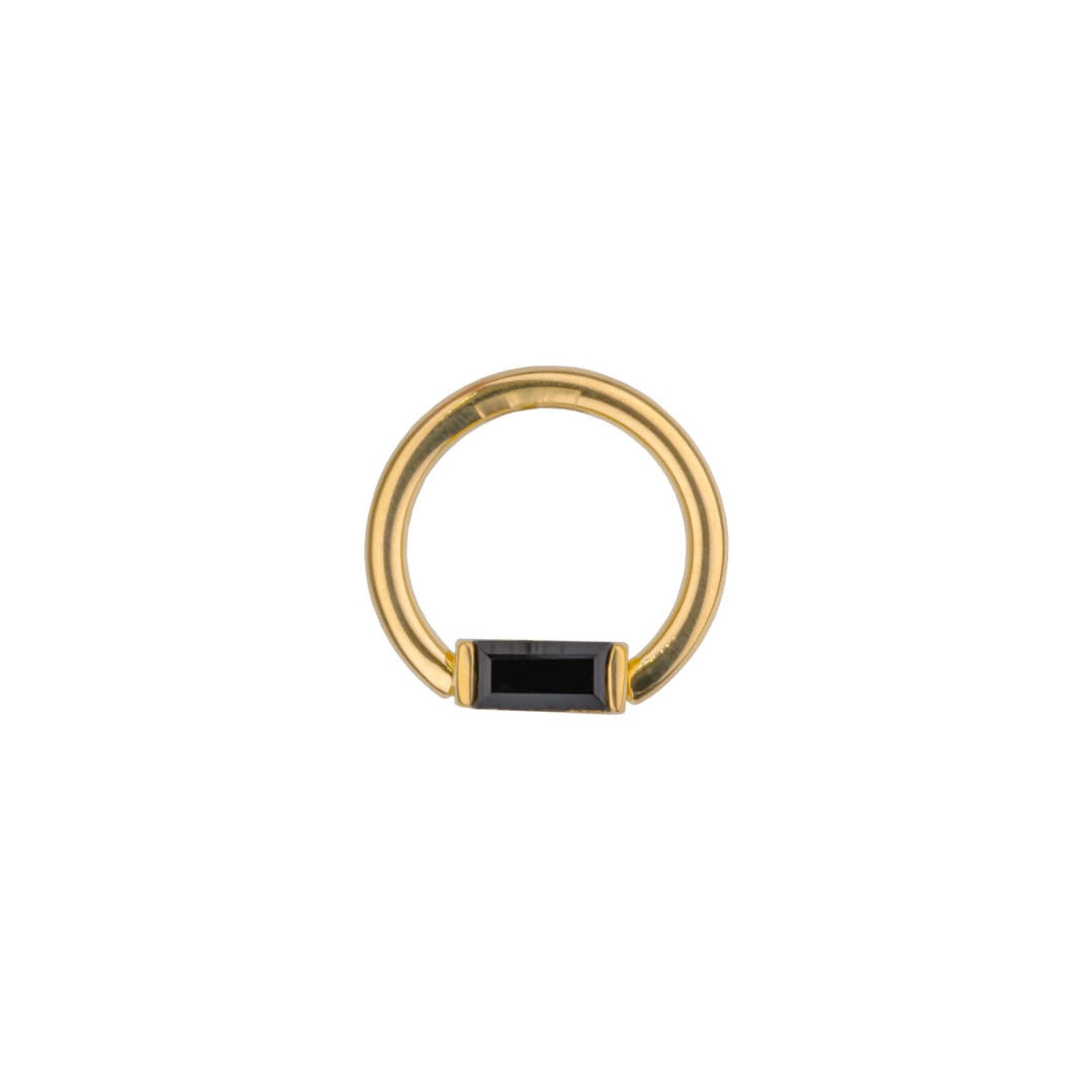 BVLA BVLA 16g fixed ring with 4x2 Onyx baguette