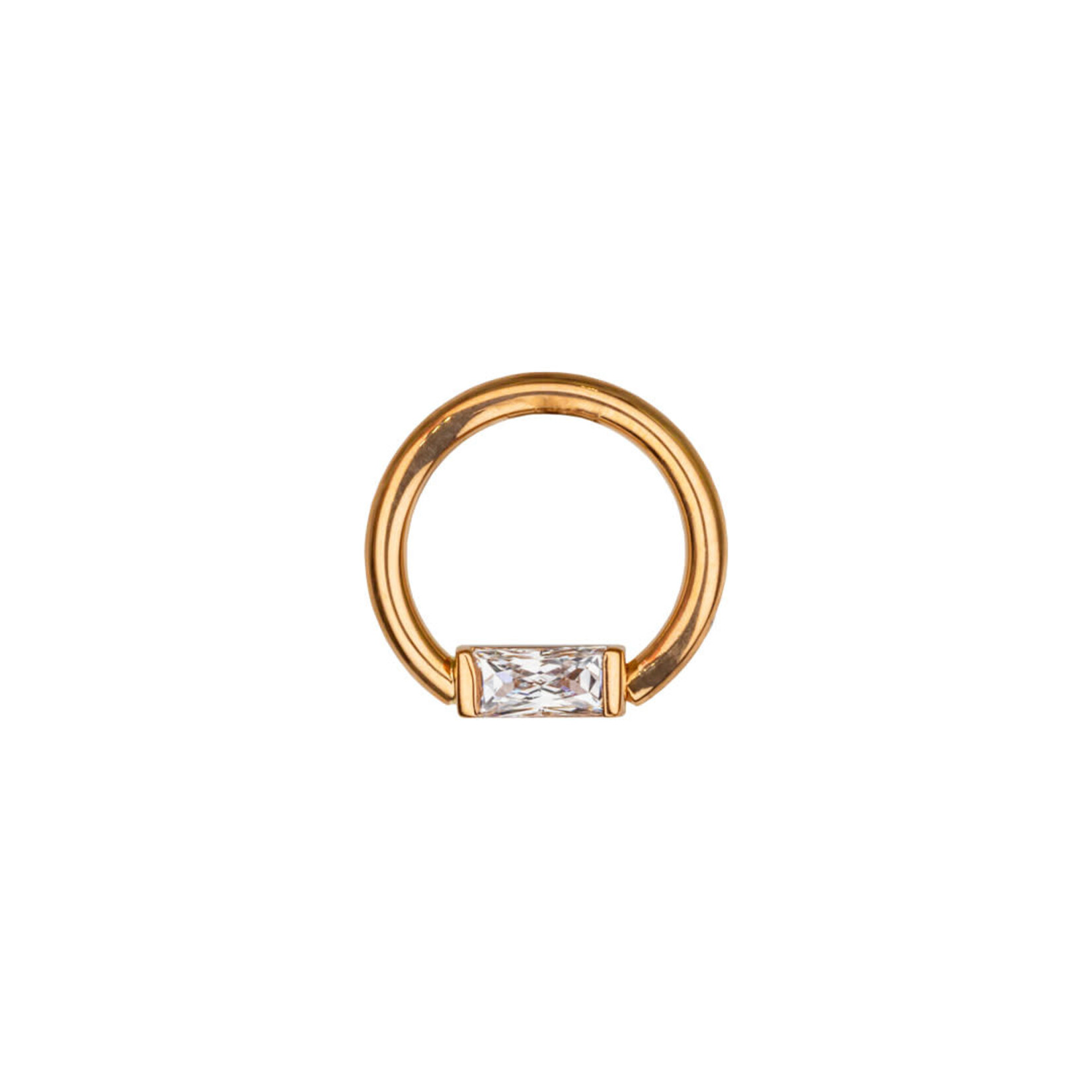 BVLA BVLA 16g fixed ring with 4x2 CZ baguette