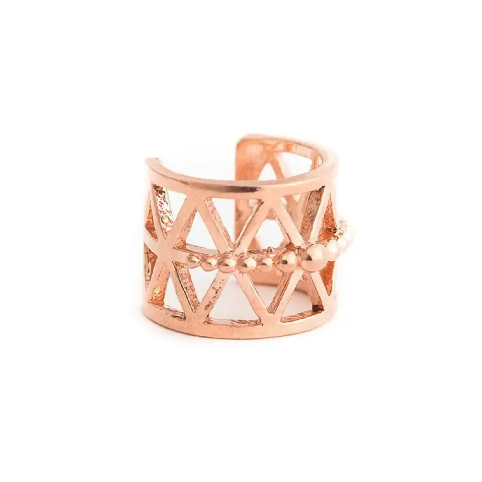 Tawapa Tawapa "Beaded Triangle" ear cuff