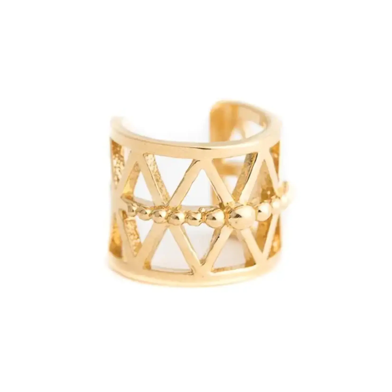 Tawapa Tawapa "Beaded Triangle" ear cuff
