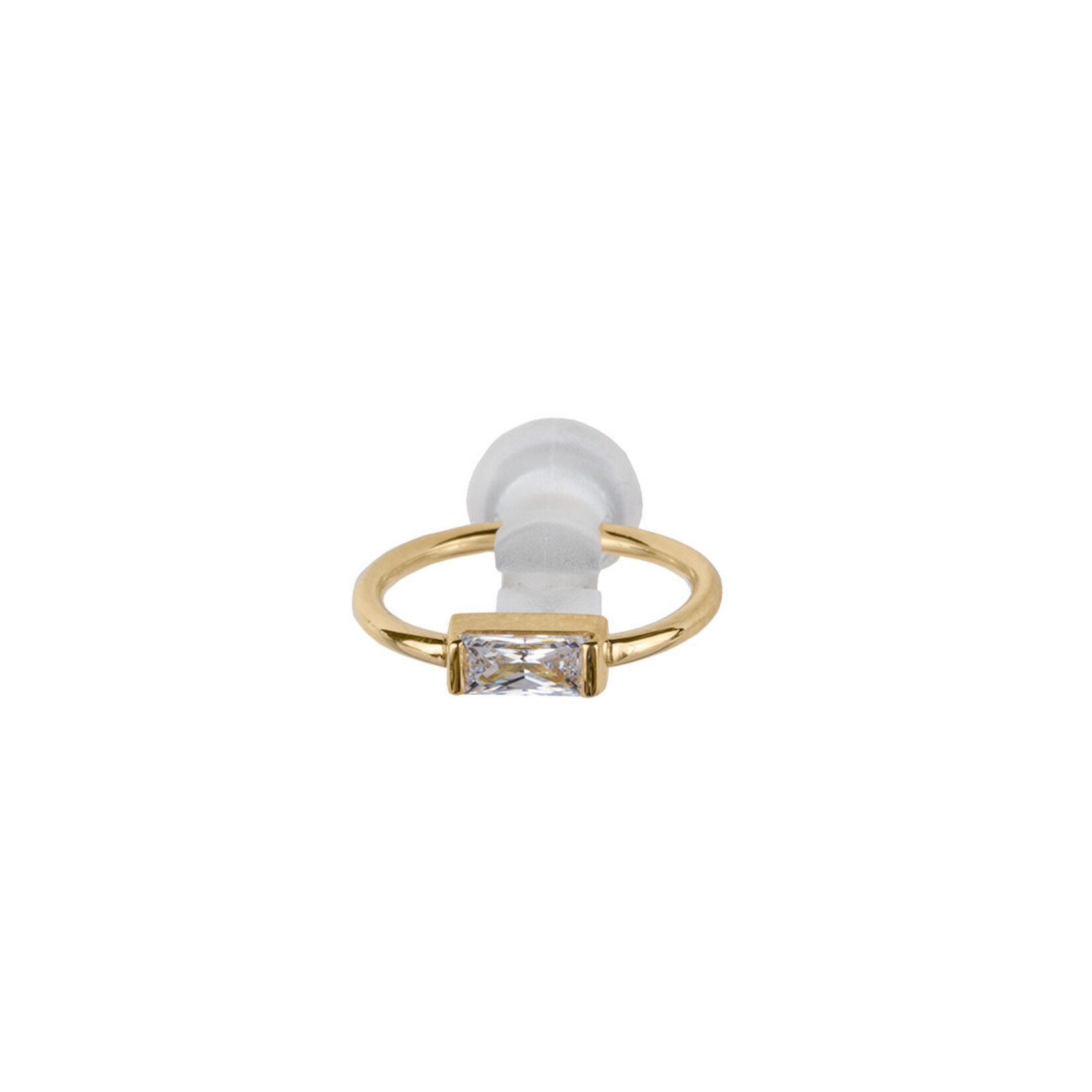 BVLA BVLA 18g Baguette fixed ring with CZ