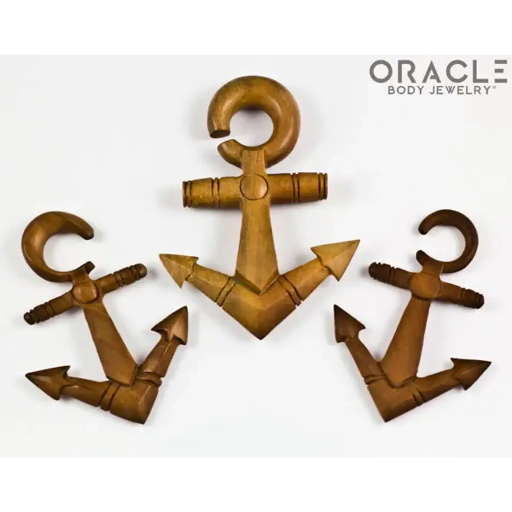 Oracle Oracle Body Jewelry 4g Saba Wood "Anchors Away" hanging design