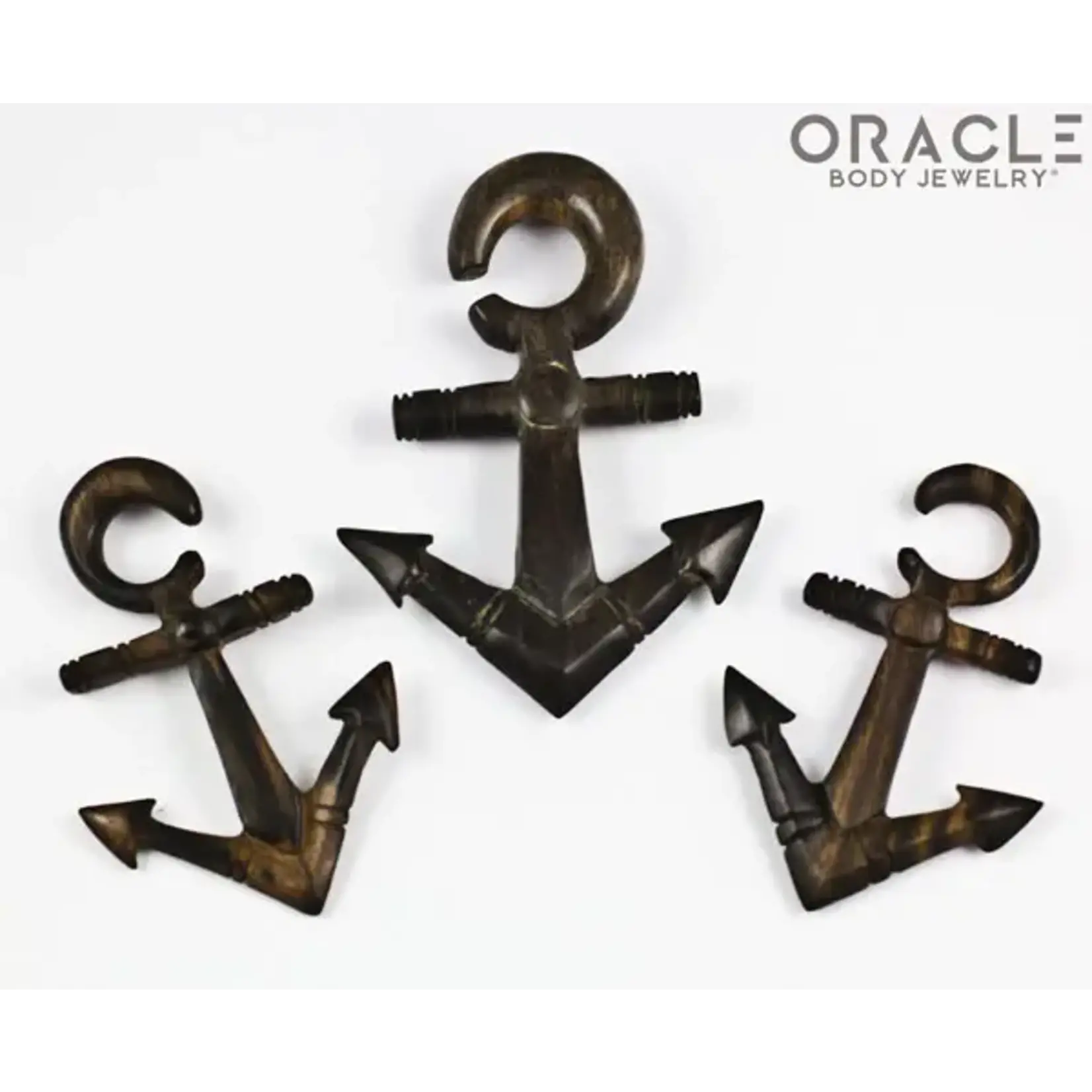 Oracle Oracle Body Jewelry 2g Zebra Wood "Anchors Away" hanging design
