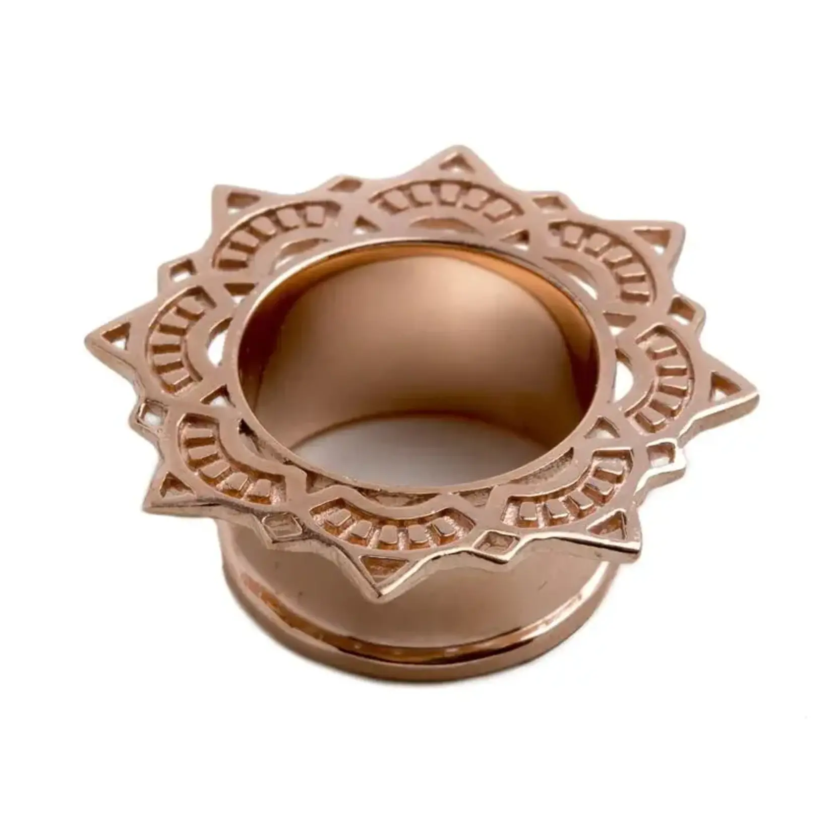 Tawapa Tawapa rose gold plate double flared Lotus eyelets