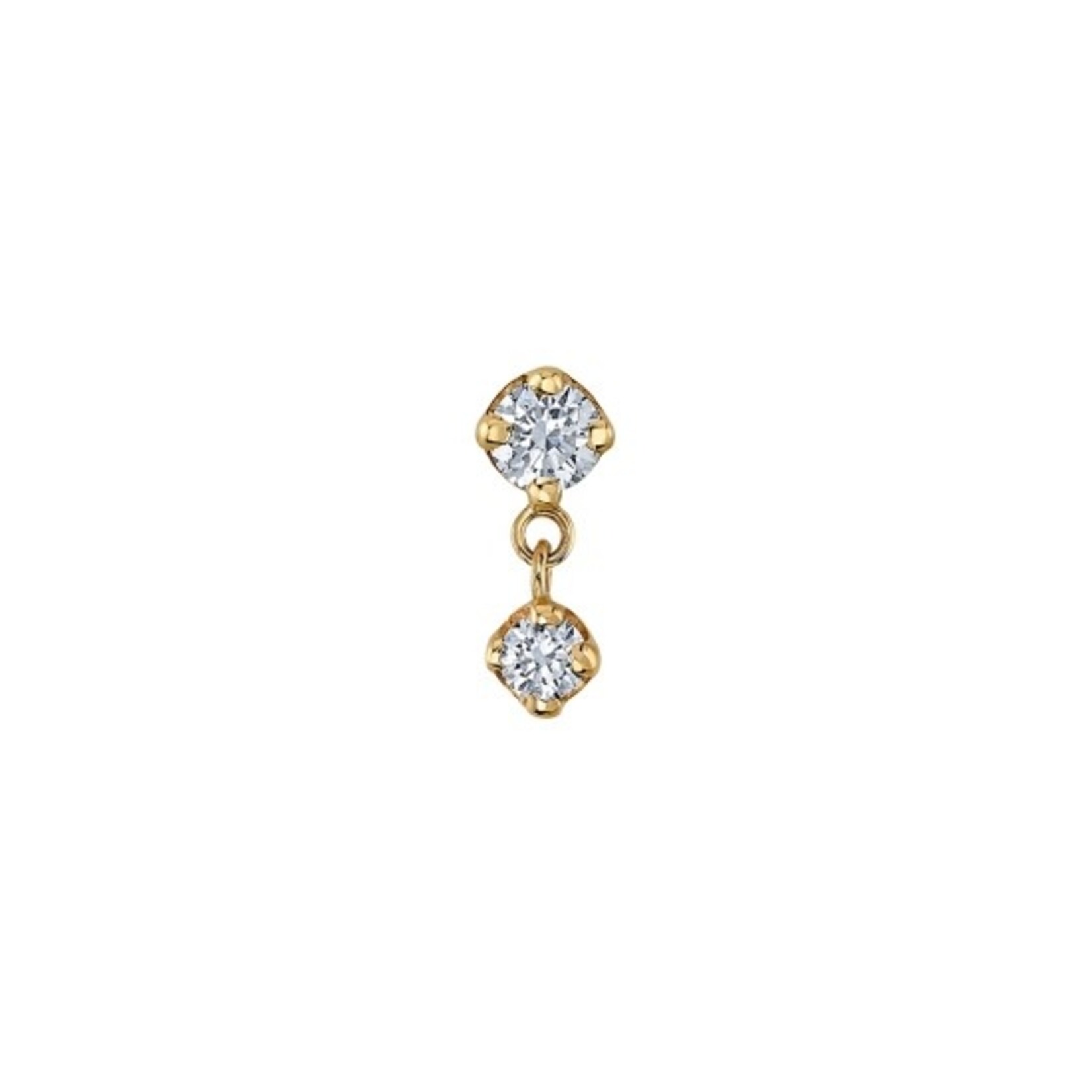 BVLA BVLA "Duet" threaded end with 2.0 and 1.5 CZ dangle