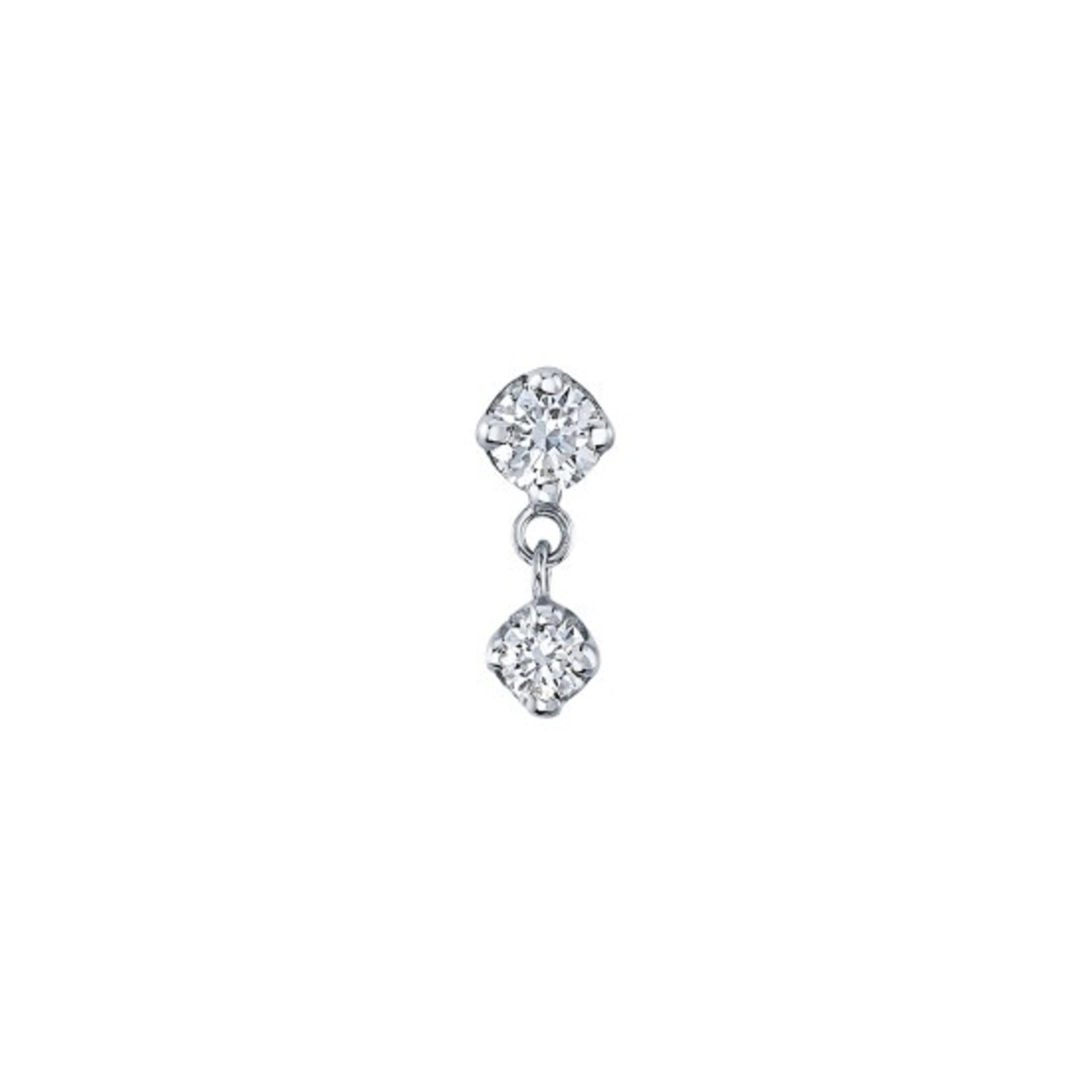 BVLA BVLA "Duet" threaded end with 2.0 and 1.5 CZ dangle