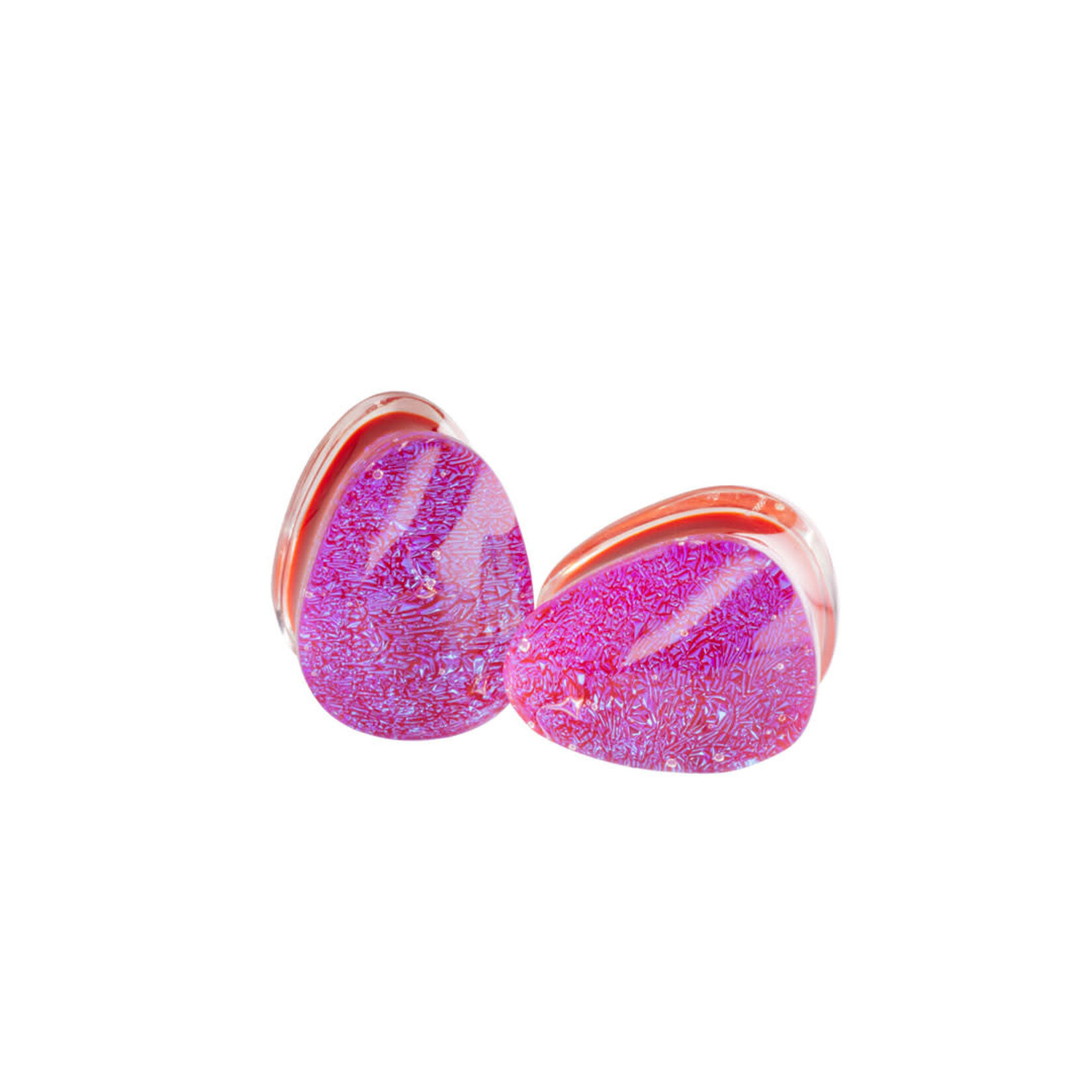Gorilla Glass Gorilla Glass dichroic teardrop double flared plugs