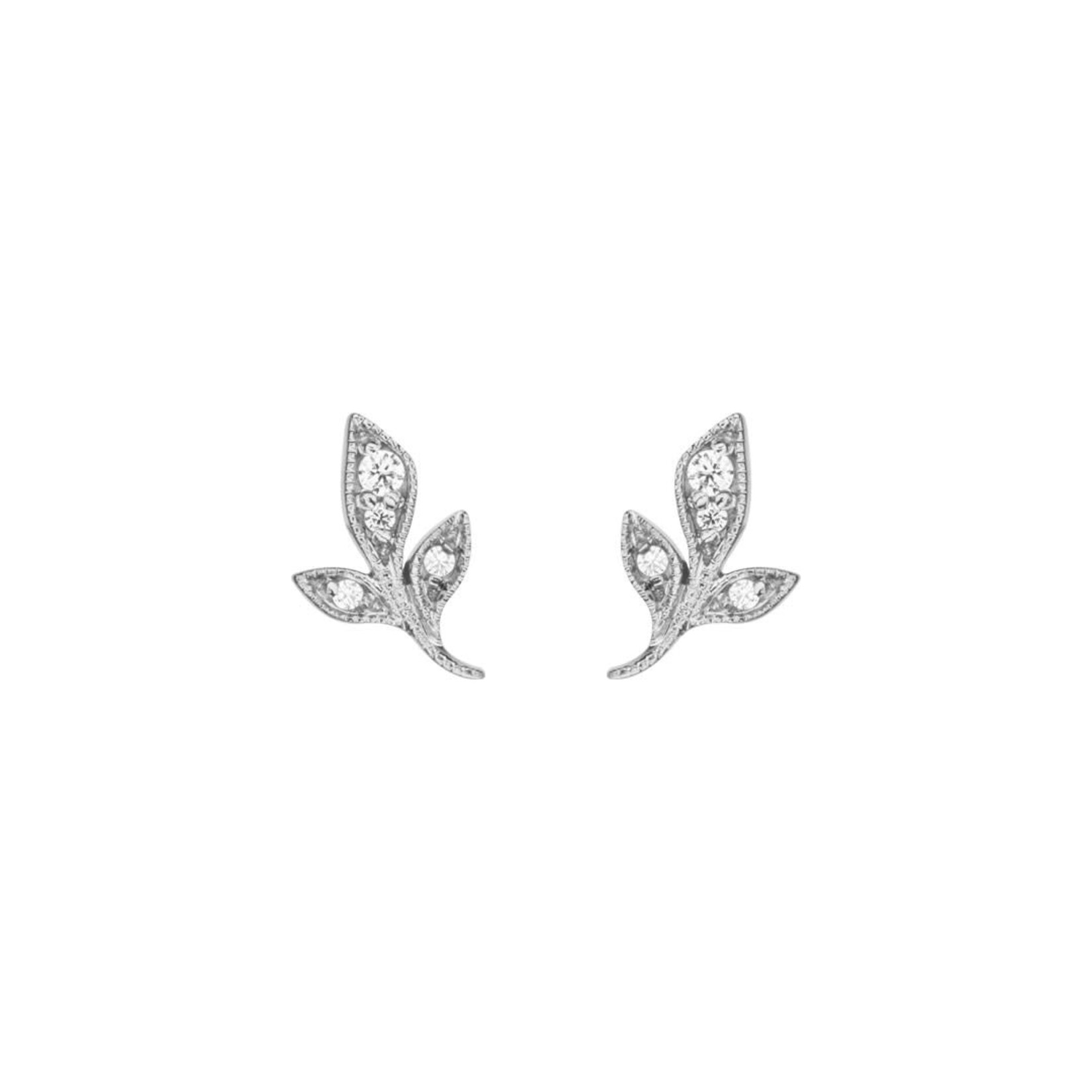 BVLA BVLA 10x6 "Mini Wisteria" threaded end with 1x 1.5 AA white sapphire and 3x 1.0 AA white sapphire.