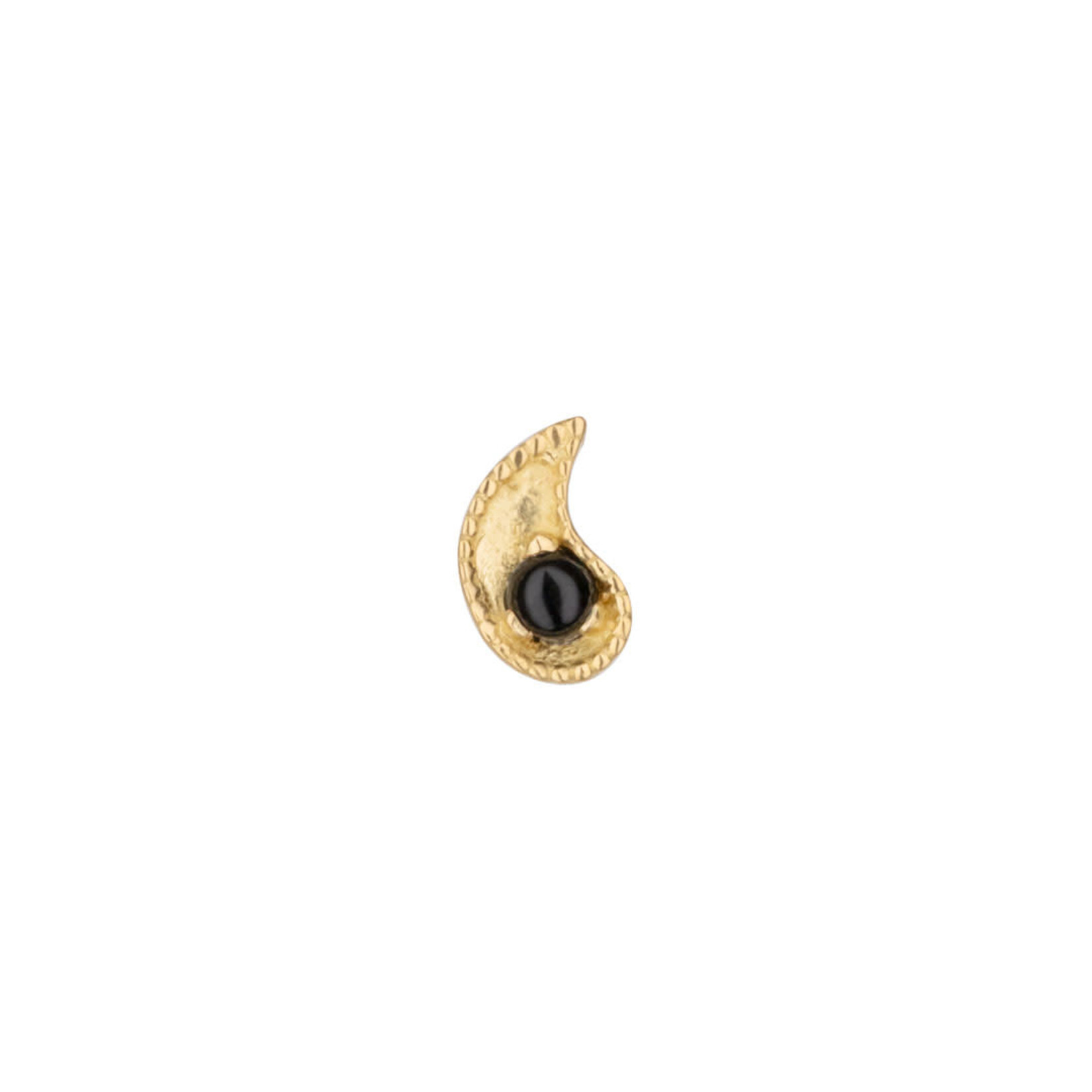 BVLA BVLA Paisley press fit end with 1.75 Onyx Cabochon