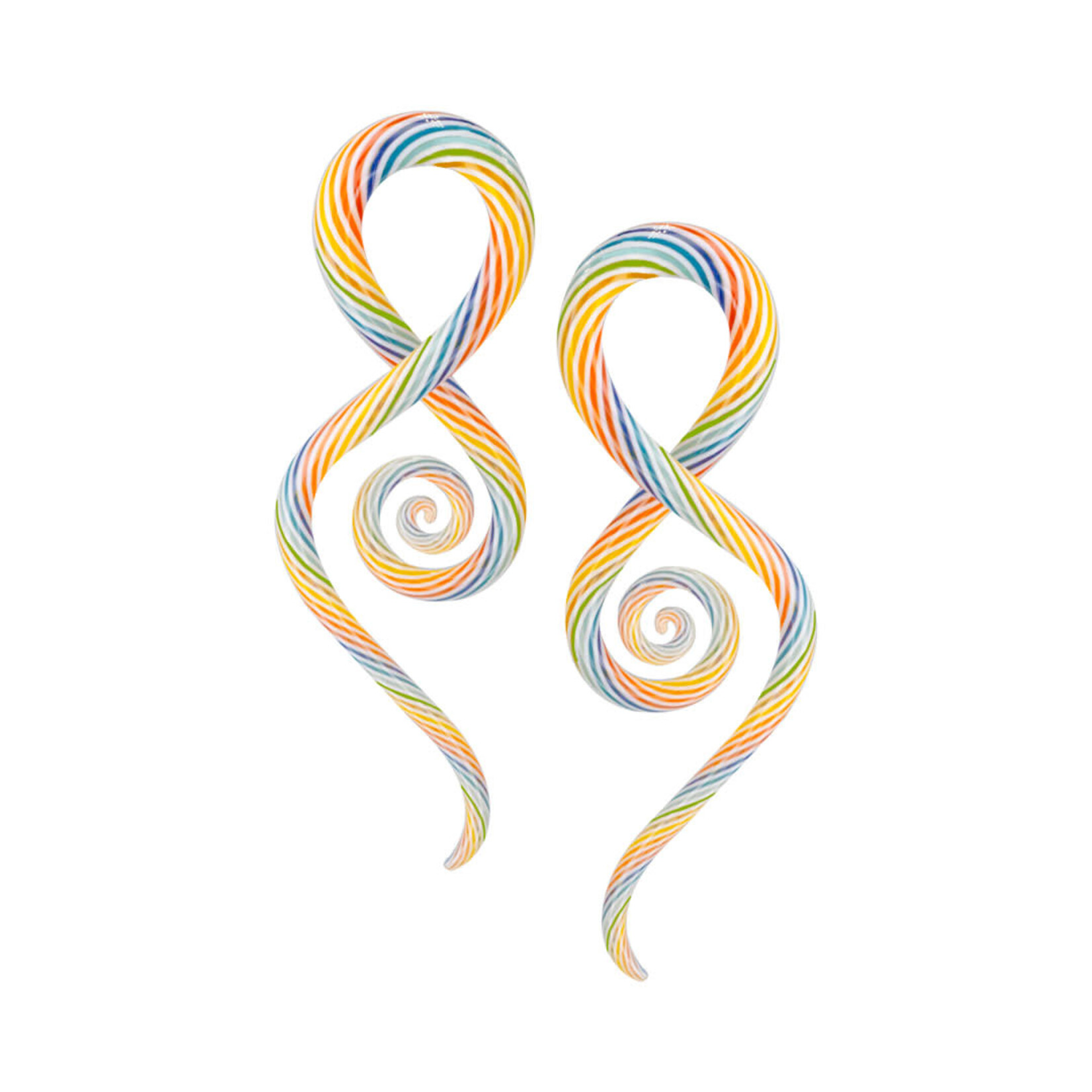 Glassheart 6g rainbow twist "Squid" hanging design