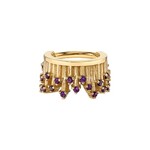BVLA BVLA 16g 3/8 Yellow Gold "Take a Bow" with Amethyst