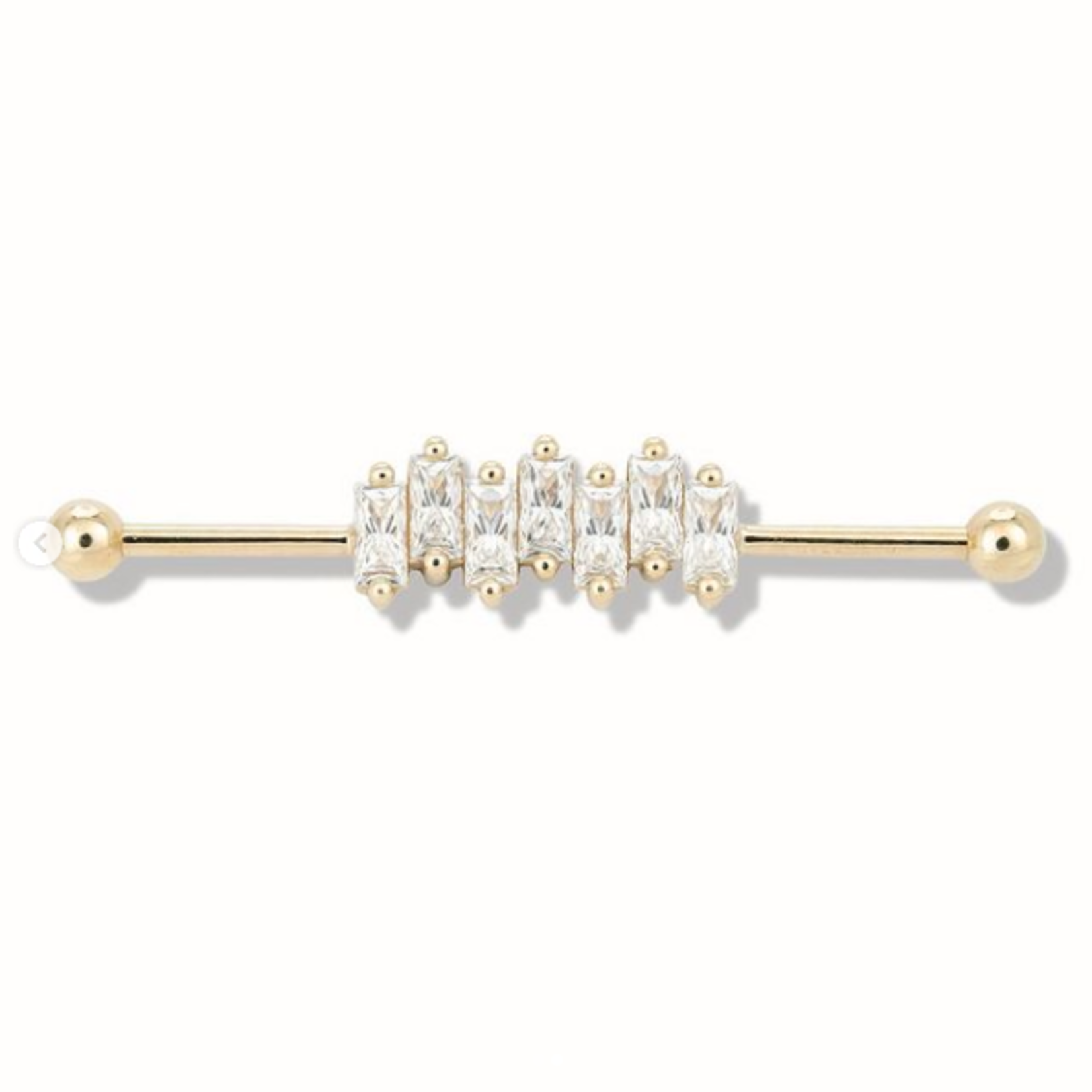 BVLA BVLA 16g "Madison" industrial barbell with CZ