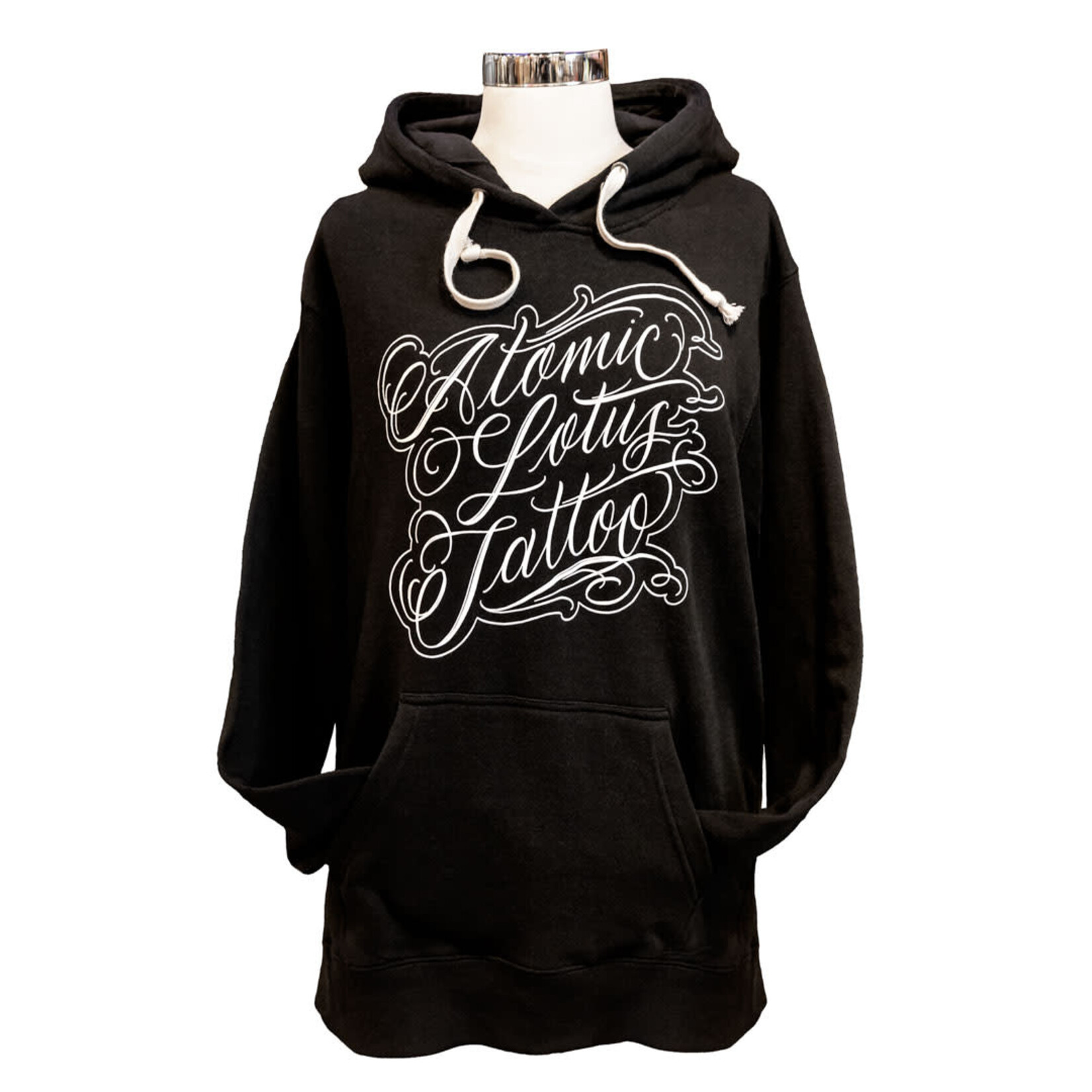 Atomic Lotus Tattoo Script Pullover Hoodies