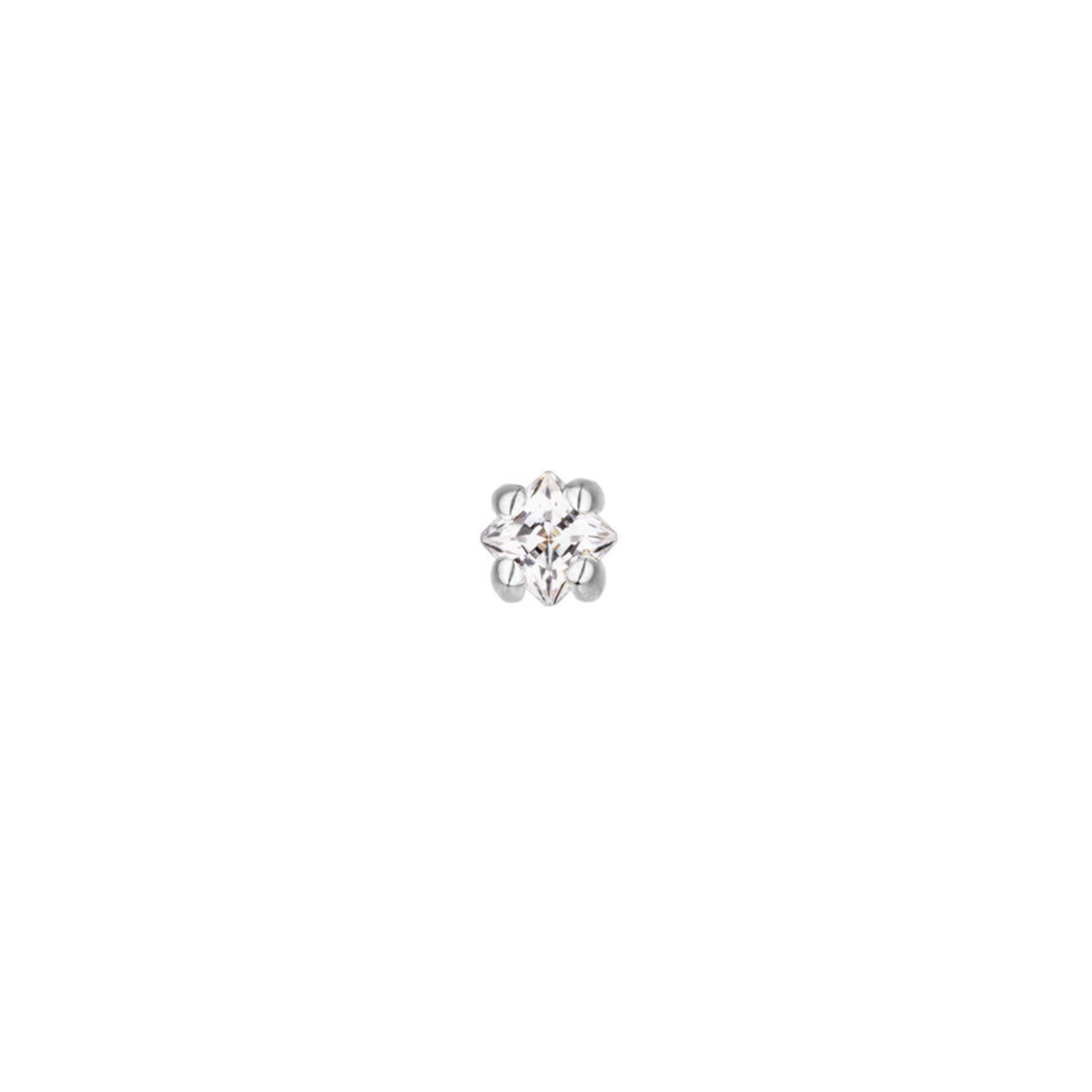 BVLA BVLA 4 prong princess setting threaded end with CZ