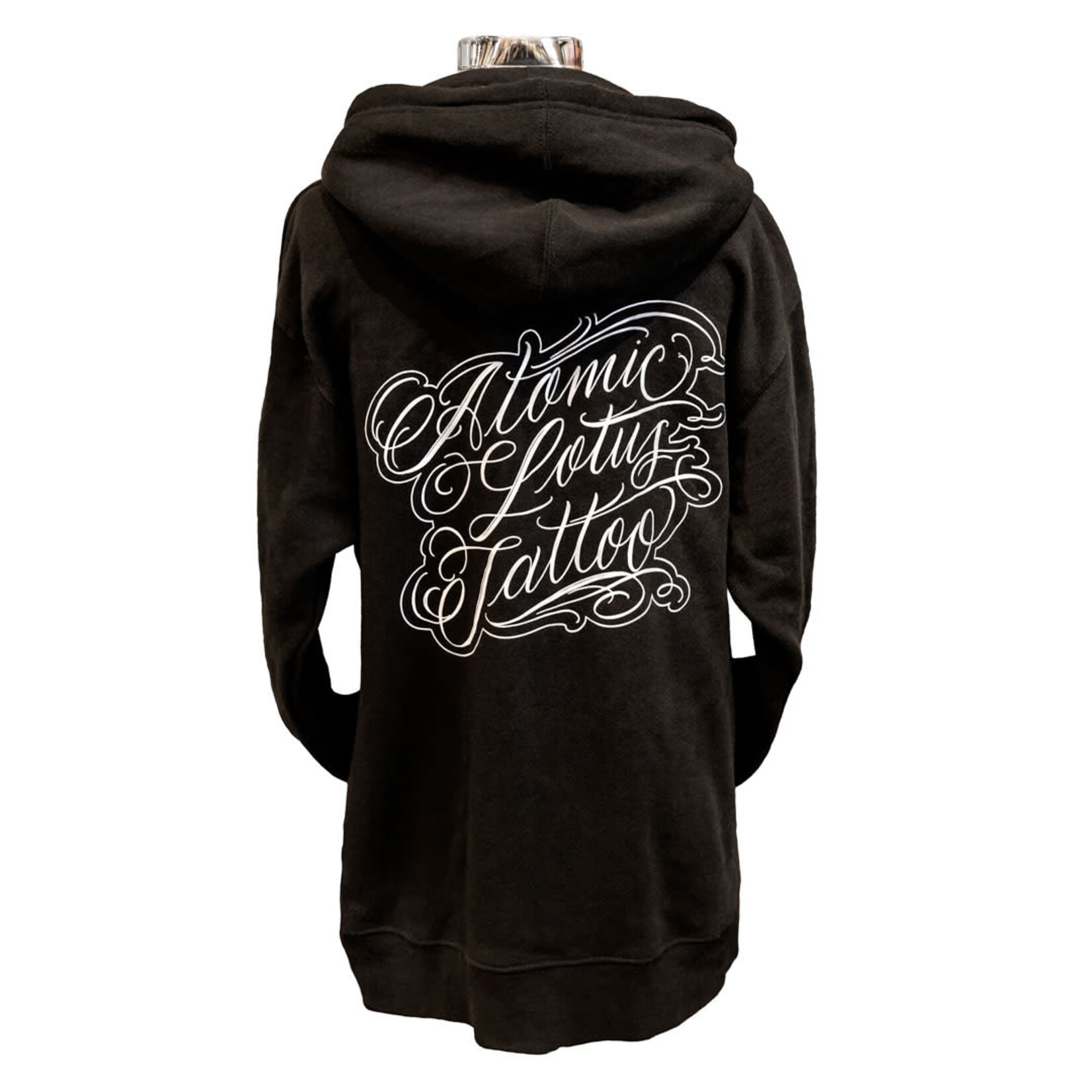 Atomic Lotus Tattoo Script Hoodies with zipper