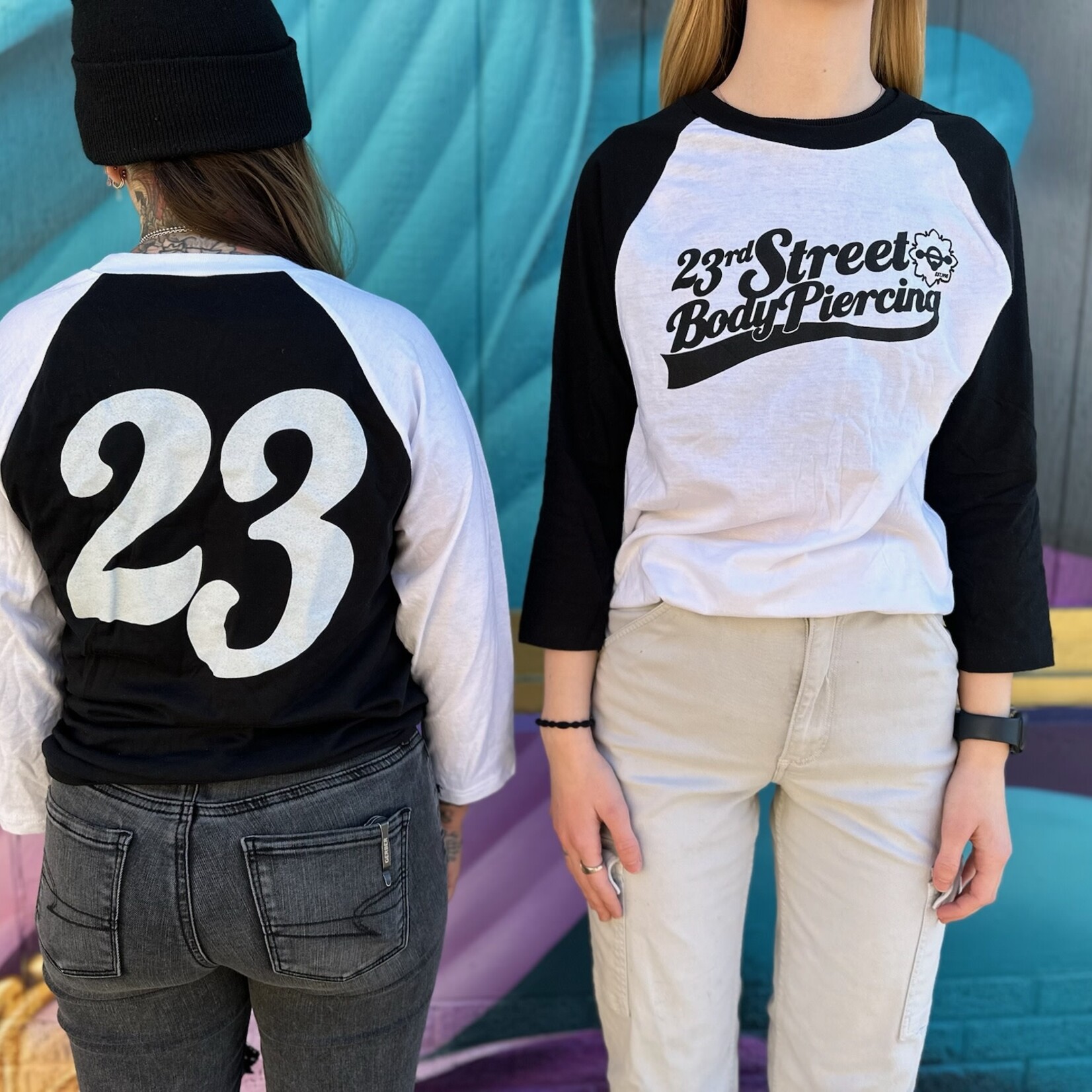 23rd Street Body Piercing Baseball Shirts