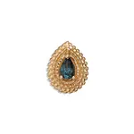 BVLA BVLA "Afghan Pear" with AA London Blue Topaz