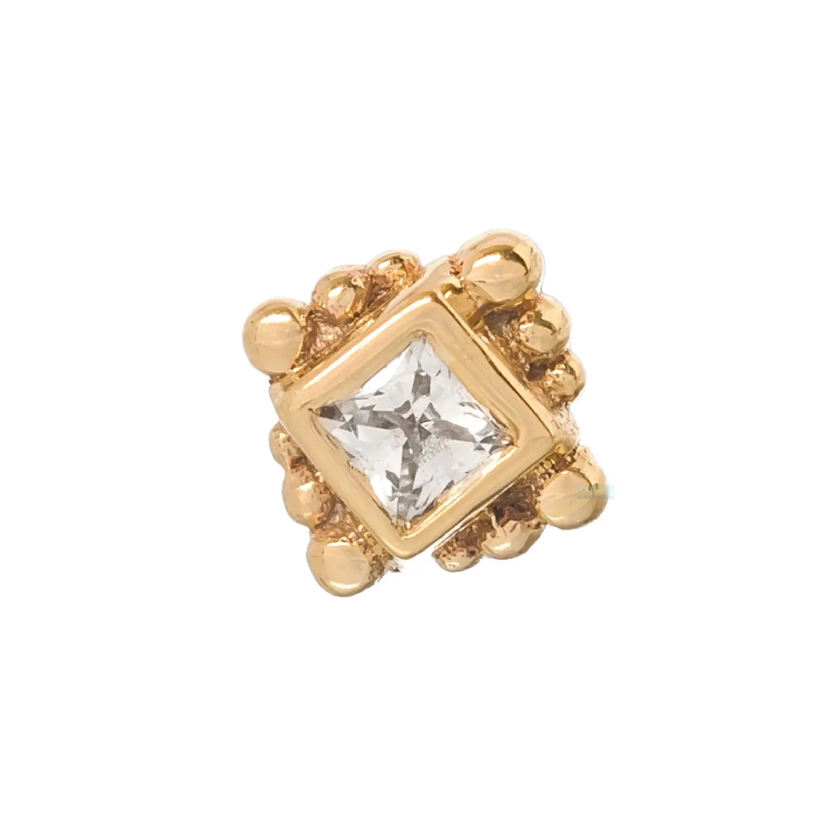 BVLA BVLA "Beaded Princess Bezel" threaded end with 2.0 CZ