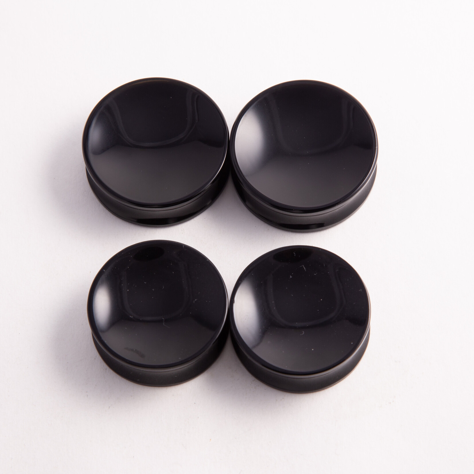 Gorilla Glass Gorilla Glass double flared concave obsidian plugs
