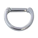 Industrial Strength 14g Titanium Clicker. Flattened Ring