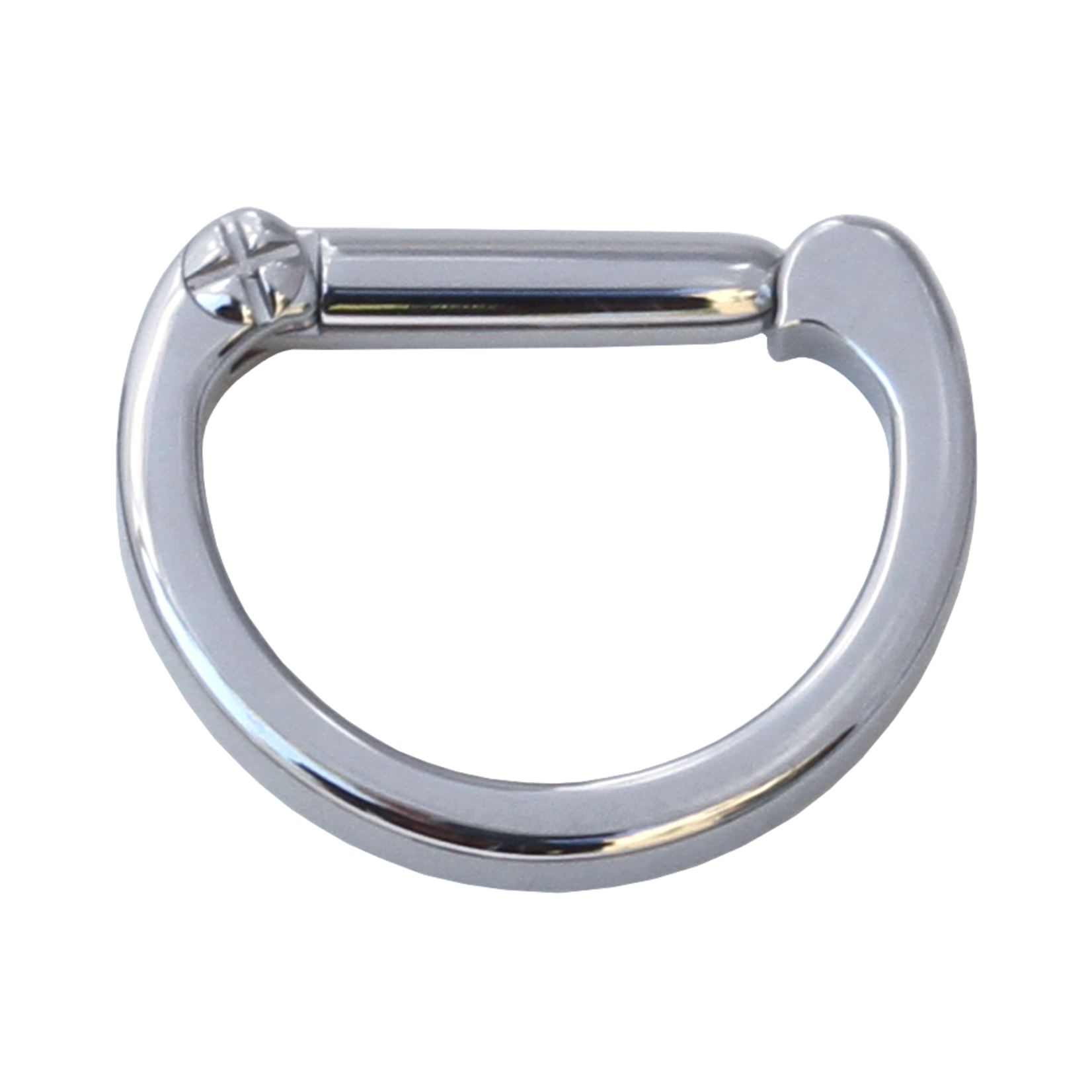 Industrial Strength 16g titanium clicker with flattened ring
