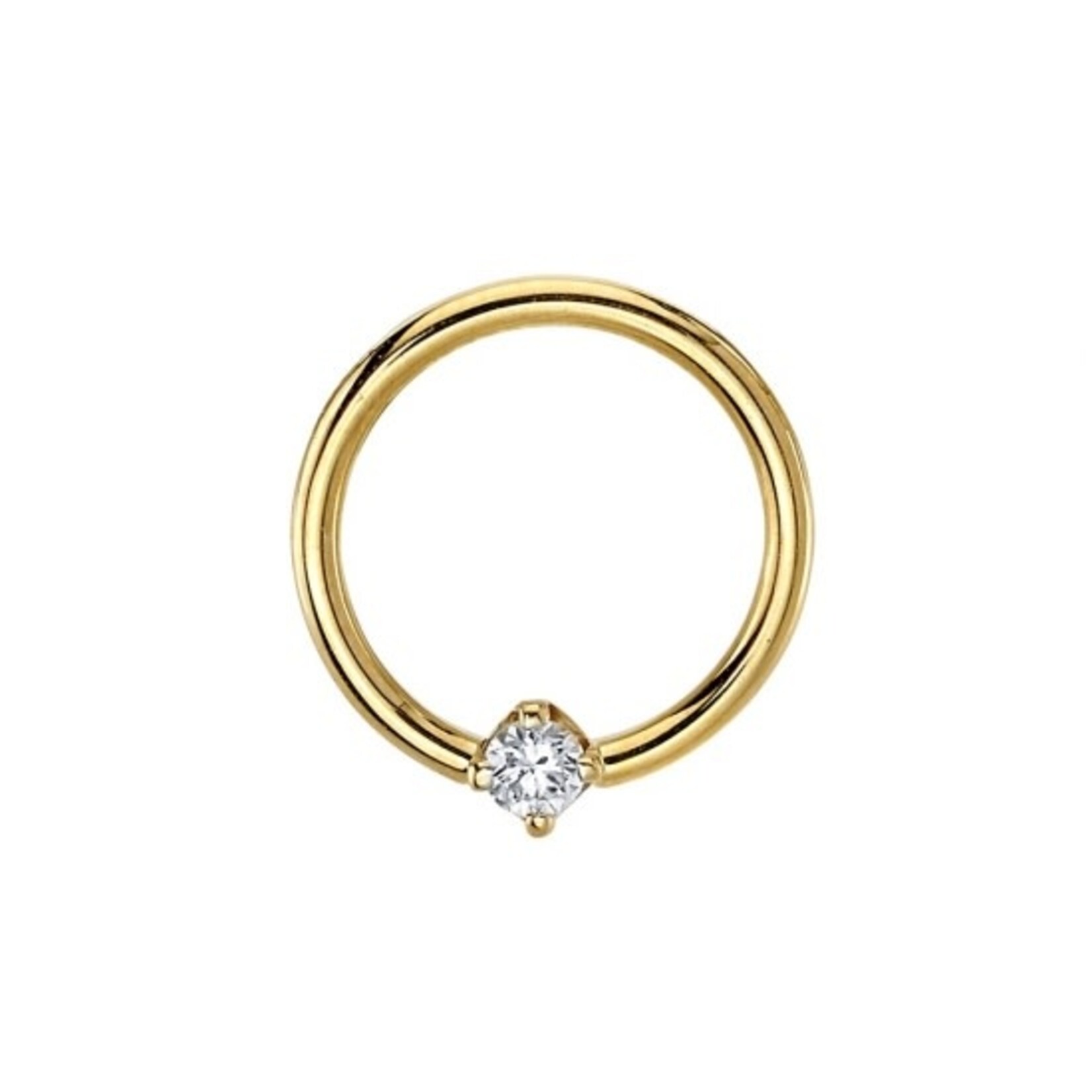 BVLA BVLA 16g fixed ring with prong set 2.5 CZ