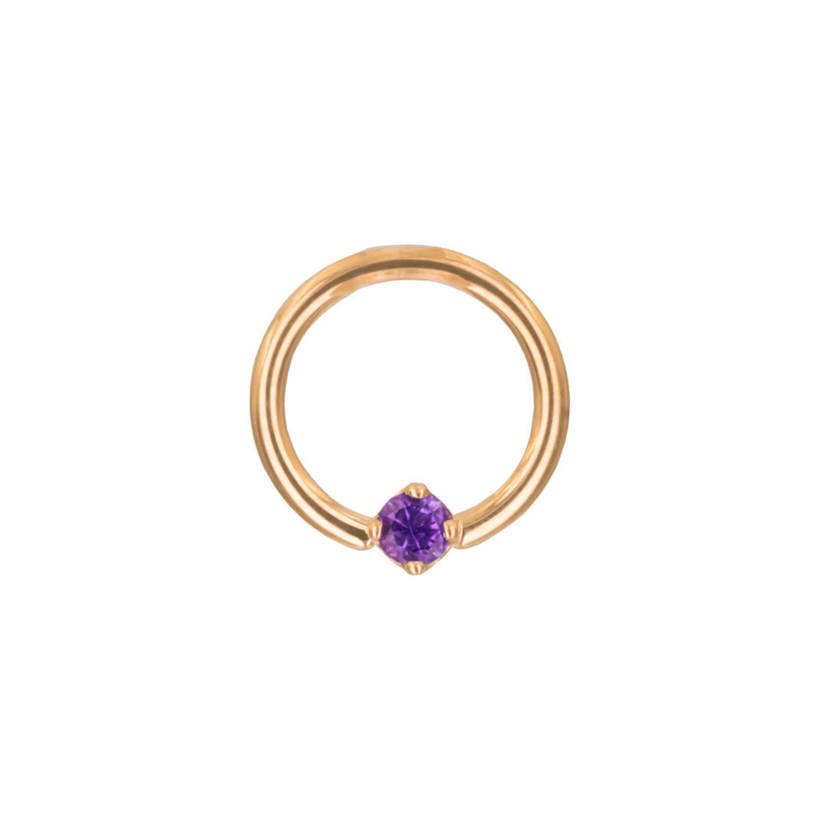 BVLA BVLA 16g fixed ring with 2.0 prong set AA amethyst