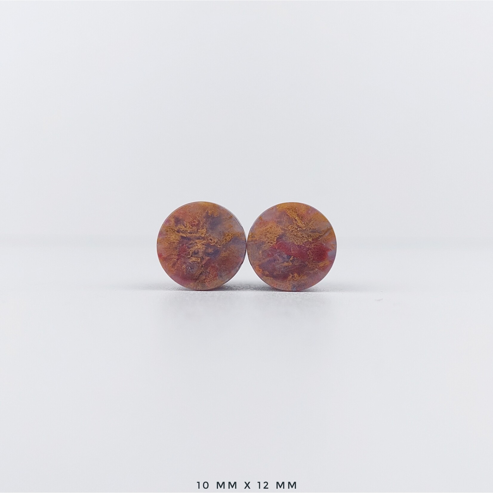 Grit Lapidary Grit Lapidary premium double flared Red Moss Agate plugs