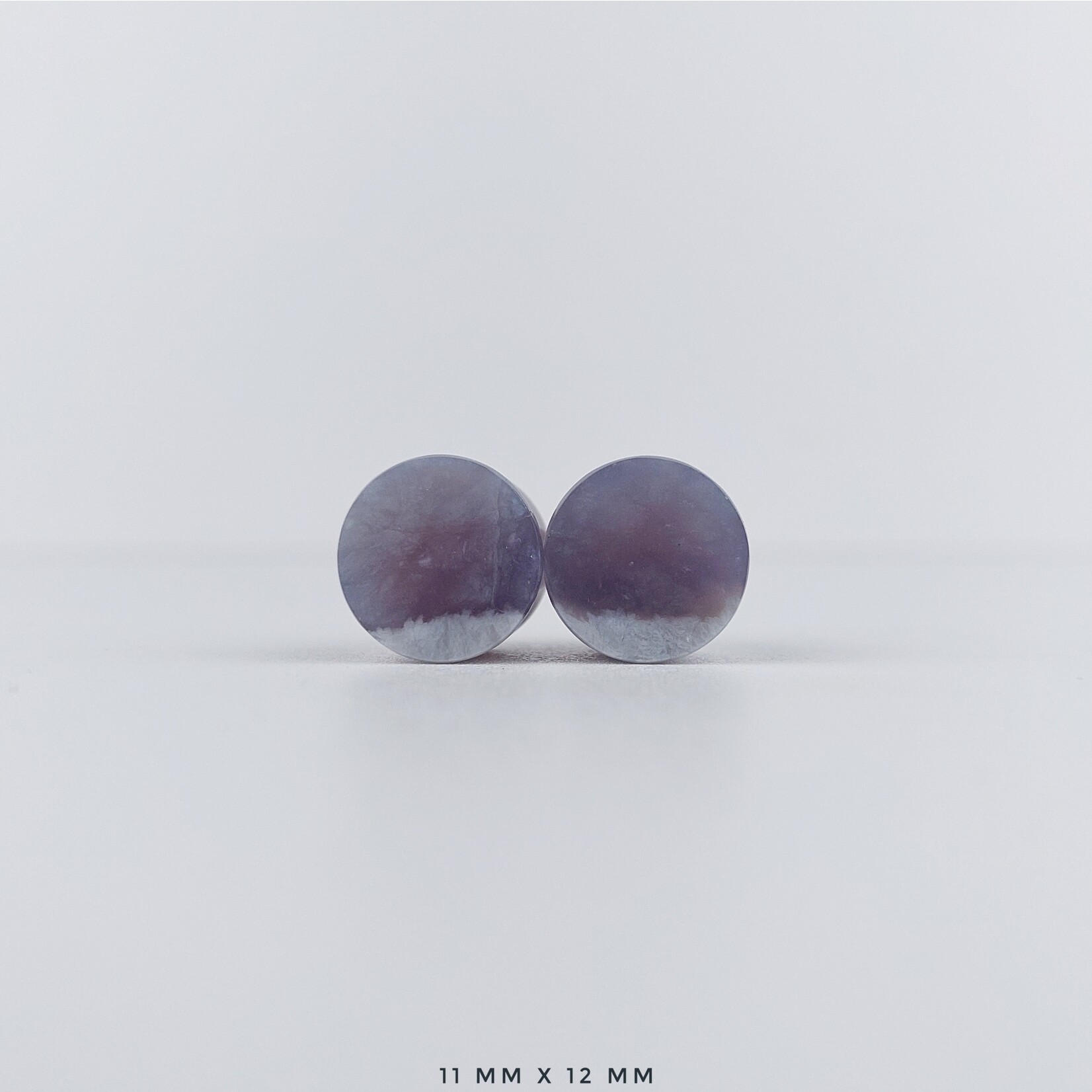 Grit Lapidary Grit Lapidary premium double flared Purple Chalcedony plugs