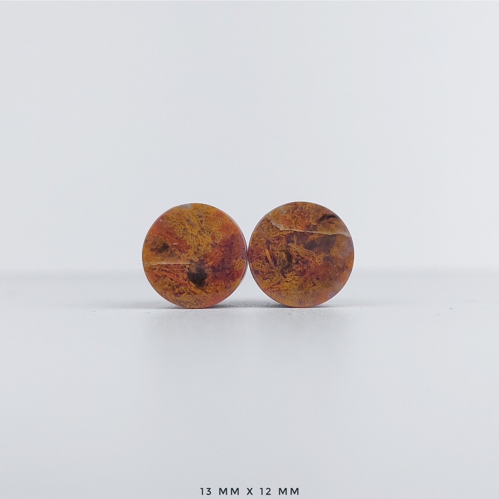 Grit Lapidary Grit Lapidary premium double flared Red Moss Agate plugs