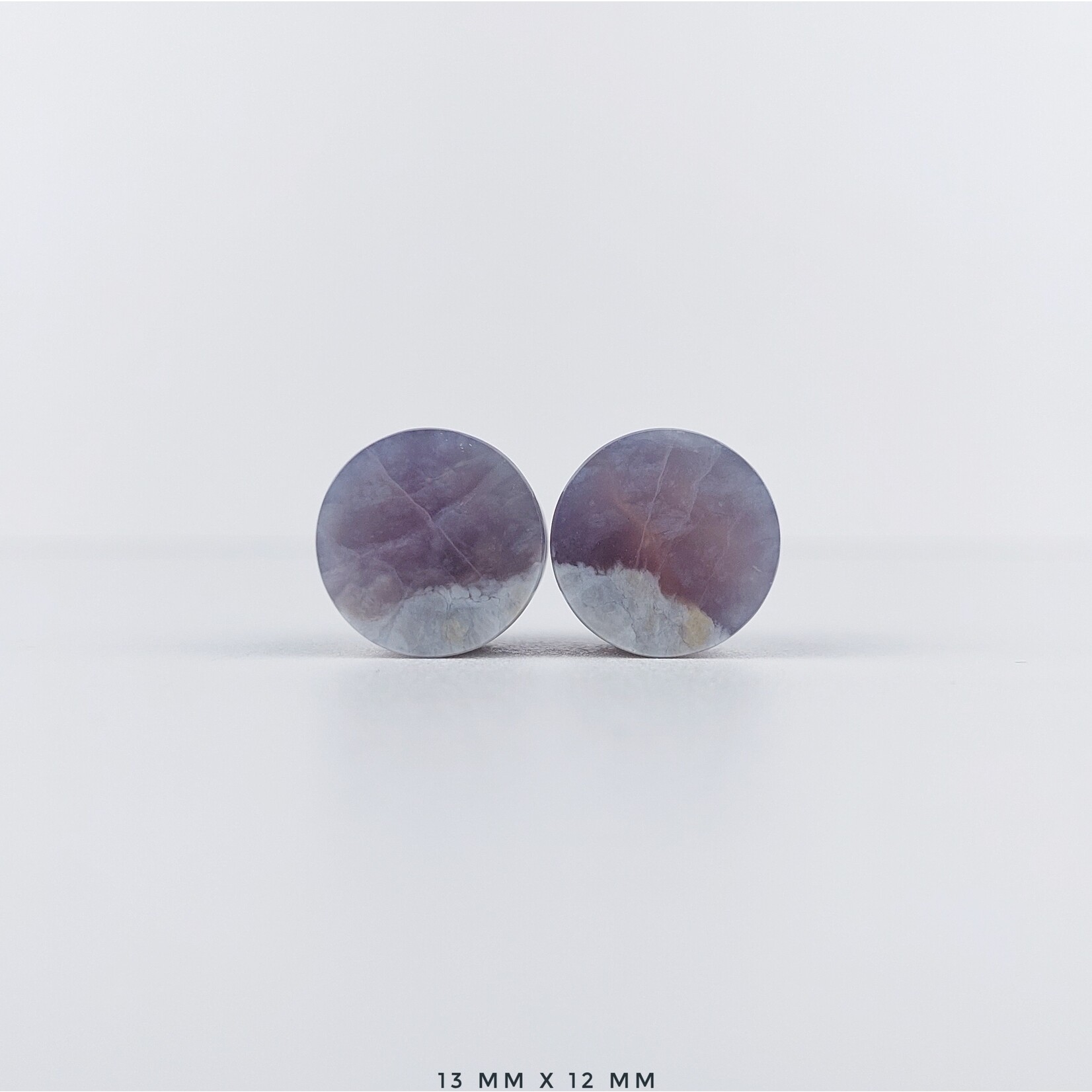 Grit Lapidary Grit Lapidary premium double flared Purple Chalcedony plugs