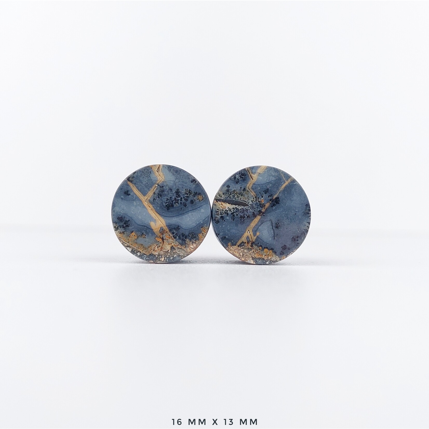 Grit Lapidary Grit Lapidary premium double flared Dendritic Maligano Jasper plugs