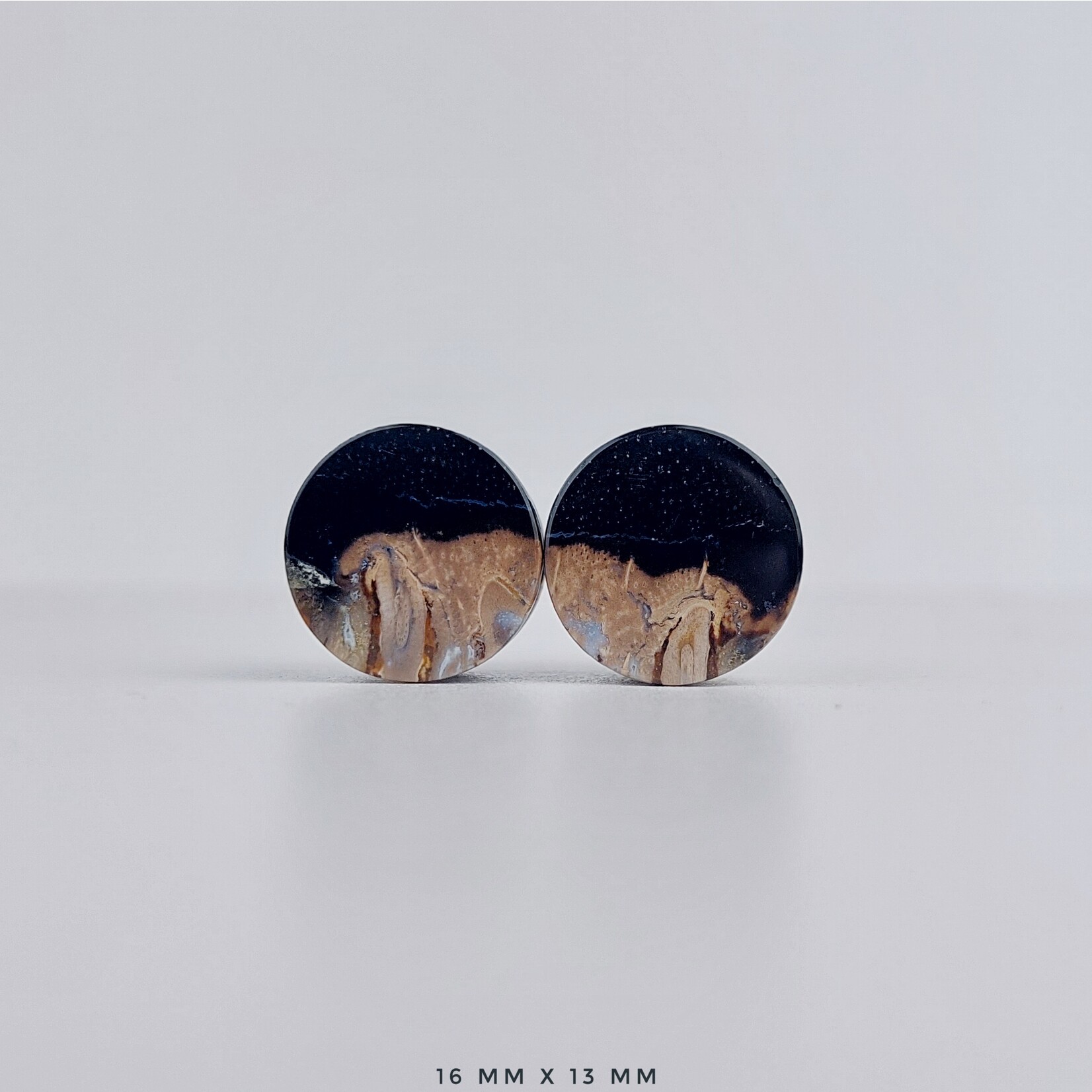 Grit Lapidary Grit Lapidary premium double flared Petrified Palm Wood plugs