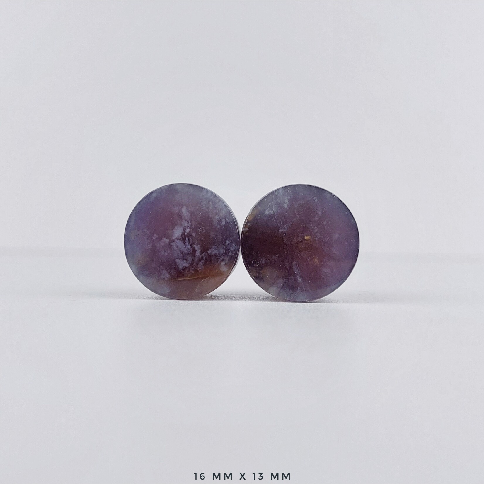 Grit Lapidary Grit Lapidary premium double flared Purple Chalcedony plugs