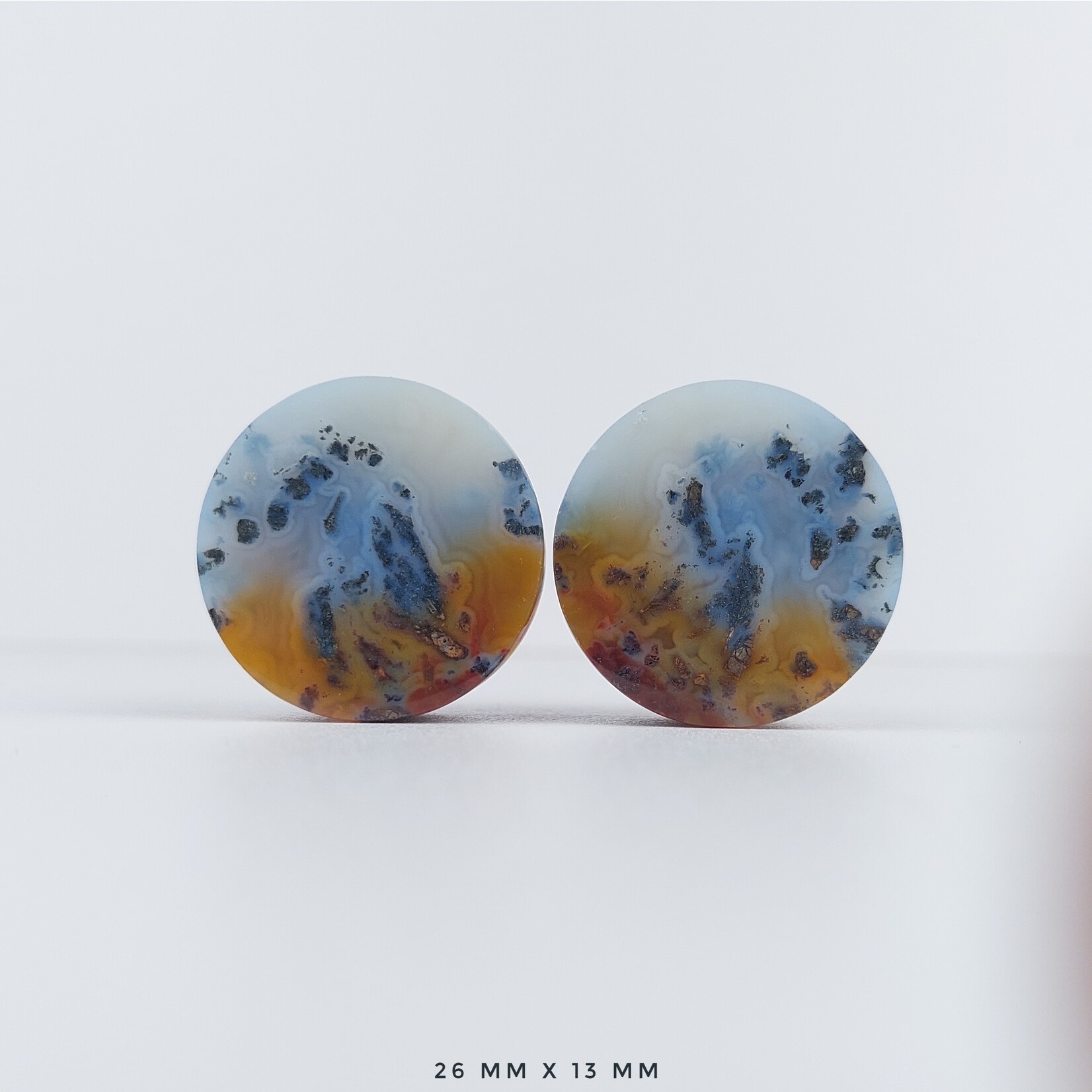 Grit Lapidary Grit Lapidary premium double flared Marcasite in Agate plugs