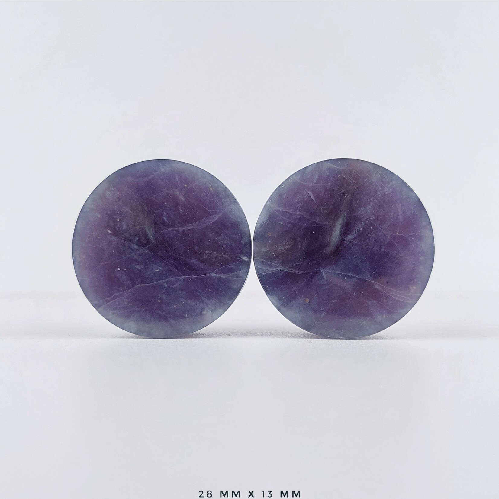 Grit Lapidary Grit Lapidary premium double flared Purple Chalcedony plugs