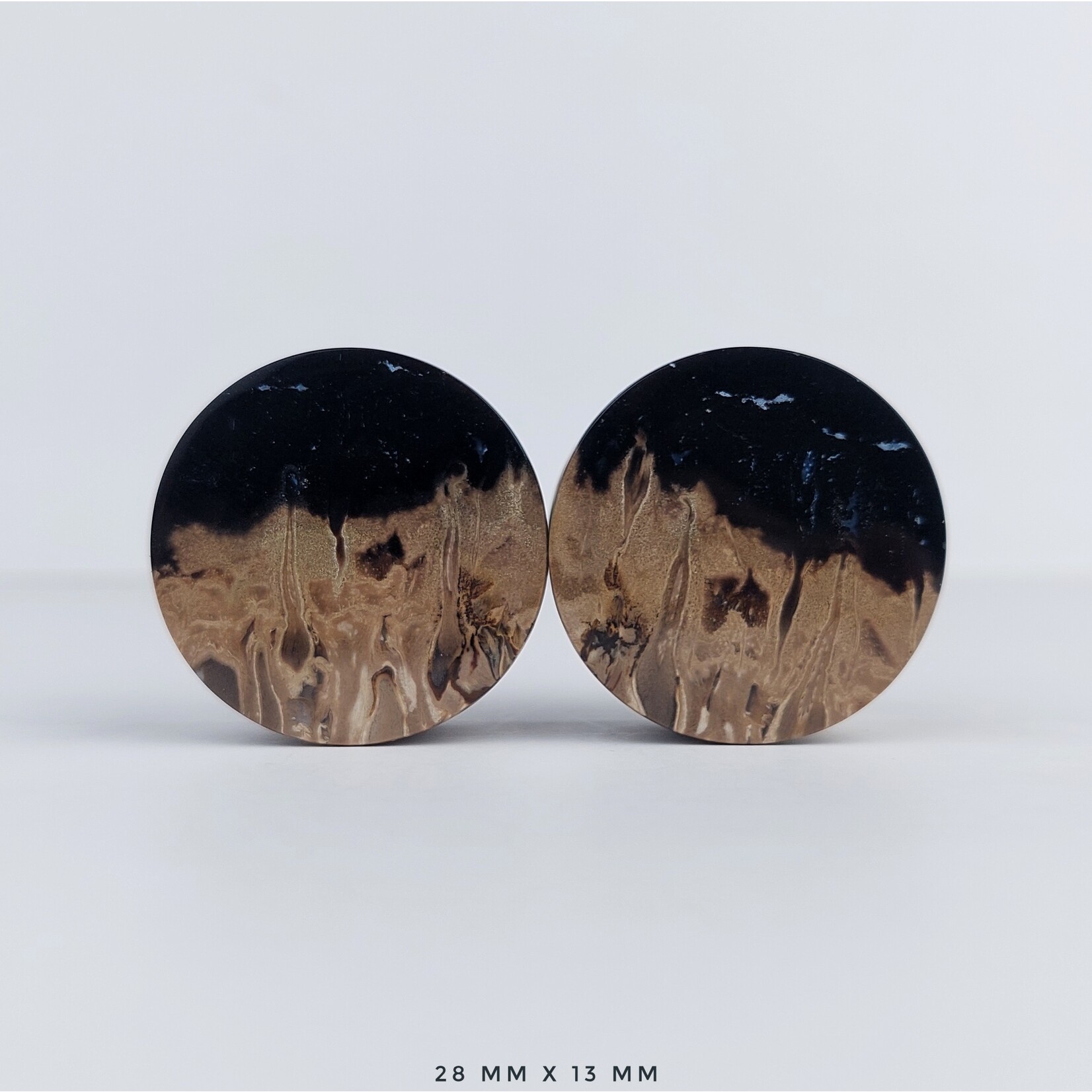 Grit Lapidary Grit Lapidary premium double flared Petrified Palm Wood plugs