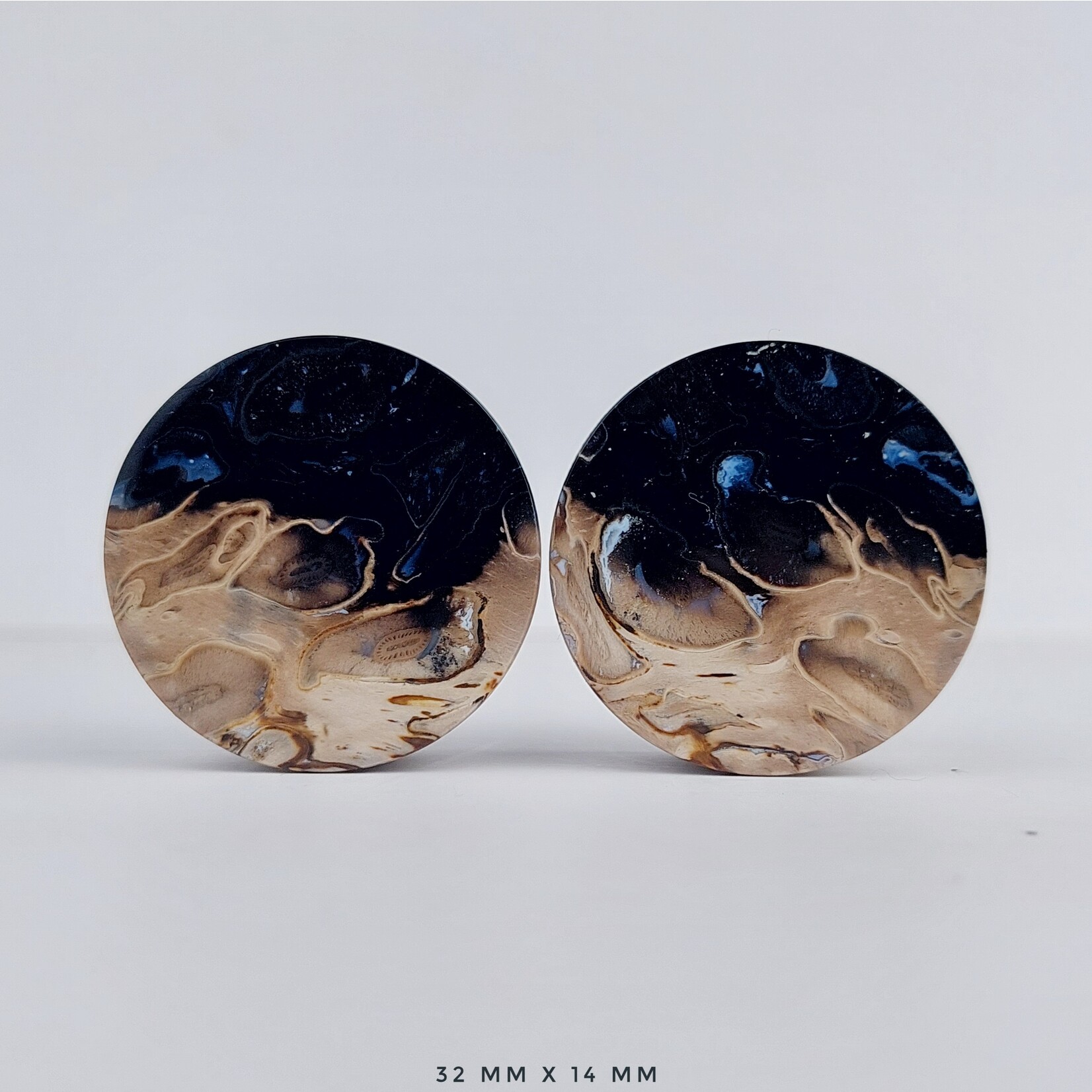 Grit Lapidary Grit Lapidary premium double flared Petrified Palm Wood plugs